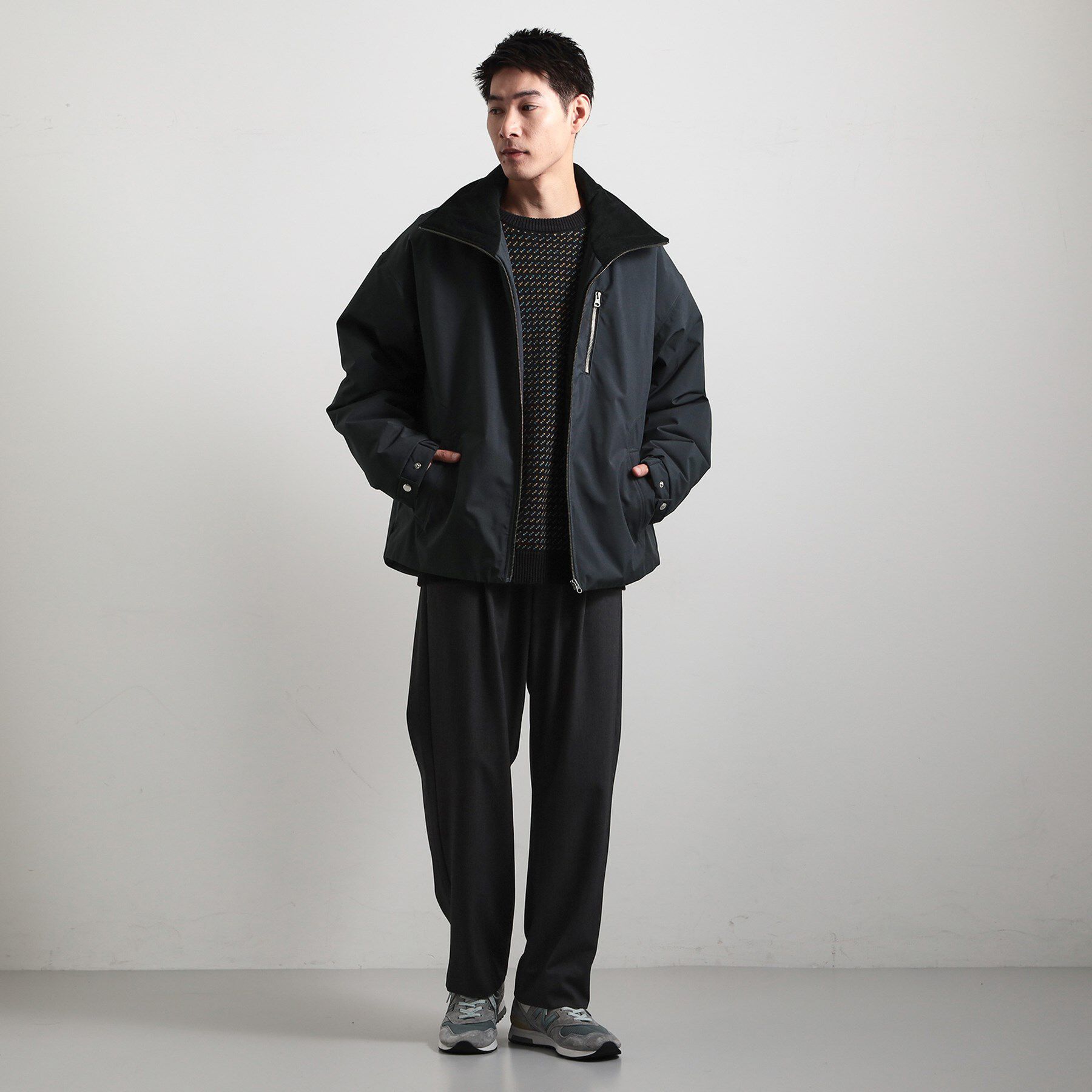 THE SHOP TK「【洗濯機可】きれいめにもカジュアルにも スタンドネックジップブルゾン」|ブルゾン・スタジャン|