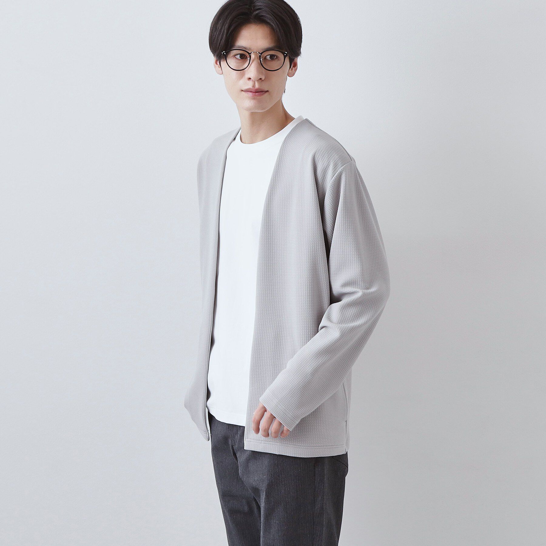 THE SHOP TK「カーディガン＋半袖Tシャツ セットアイテム 洗濯機OK」|カーディガン|