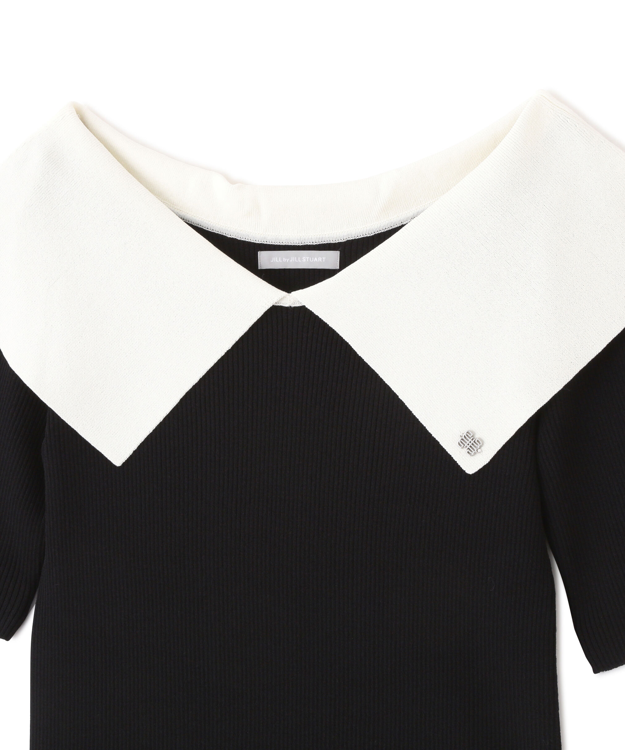  「配色ビッグカラーリブニット」|ニット・セーター|