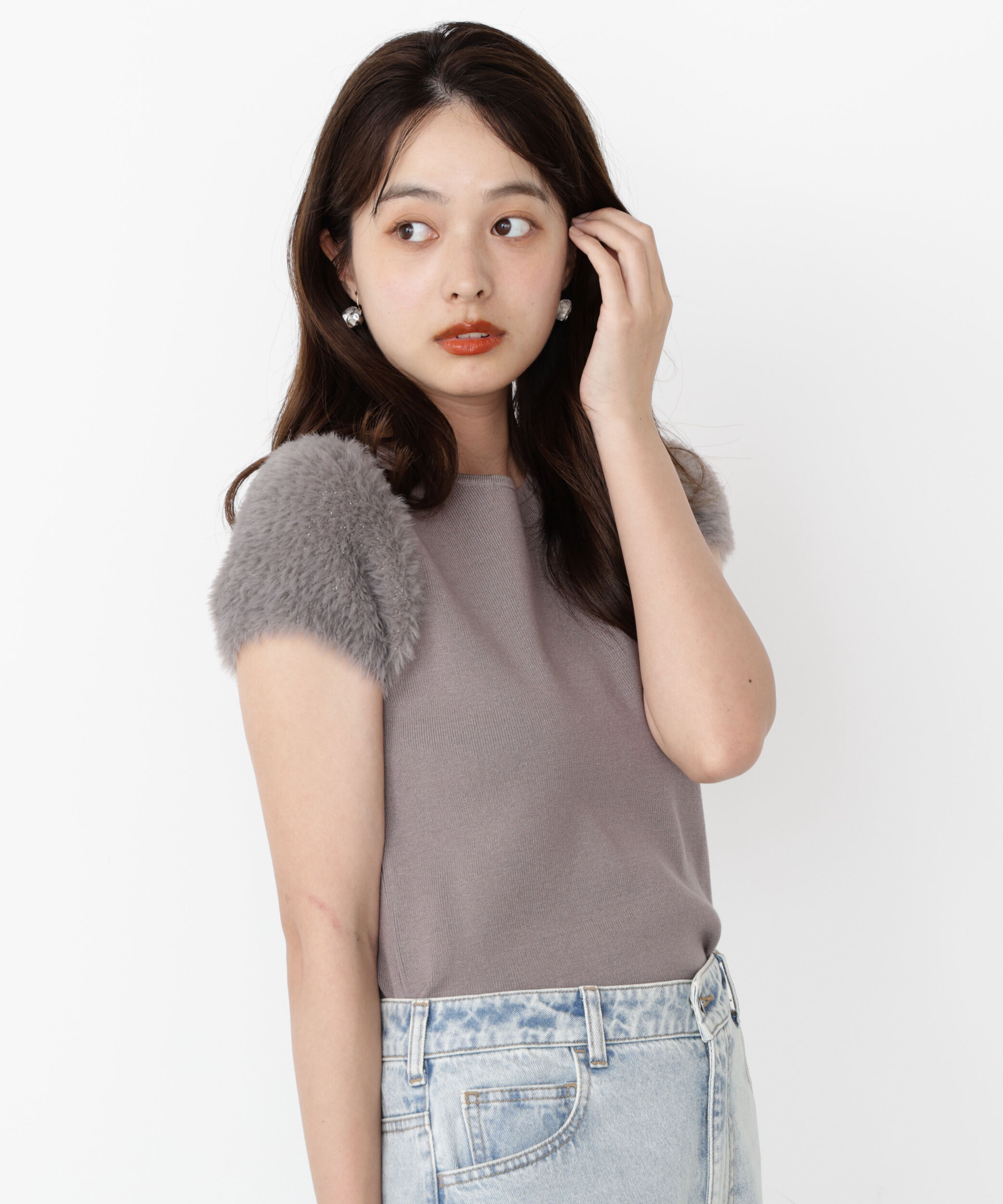 PROPORTION BODY DRESSING「＜ハンドウォッシャブル＞ドッキングスリーブニット」|ニット・セーター|