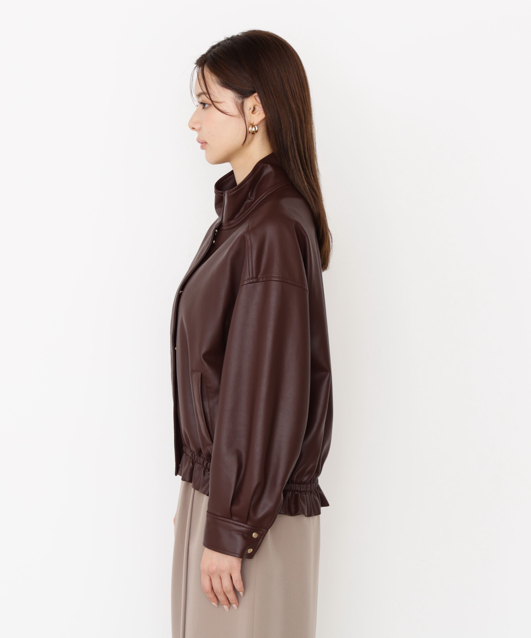 PROPORTION BODY DRESSING「合皮ドロストブルゾン 25AW」|ブルゾン・スタジャン|