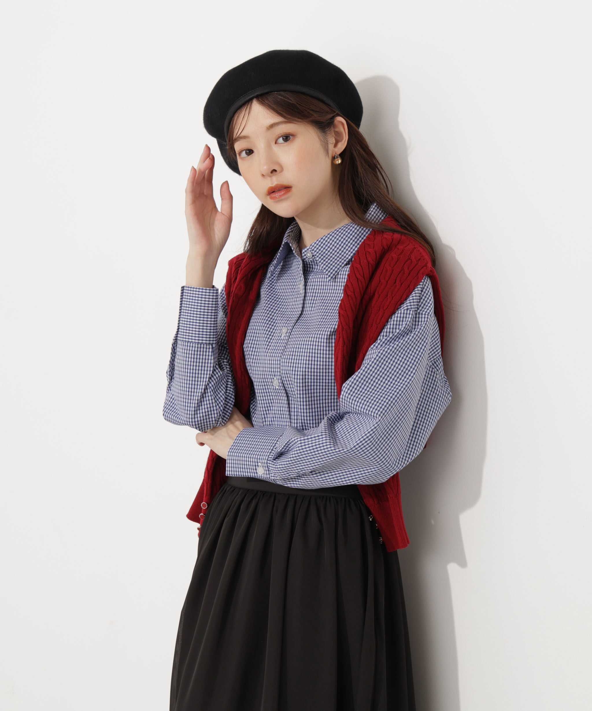 PROPORTION BODY DRESSING「＜ウォッシャブル＞ベーシックシャツ」|シャツ・ブラウス|ネイビーチェ 1