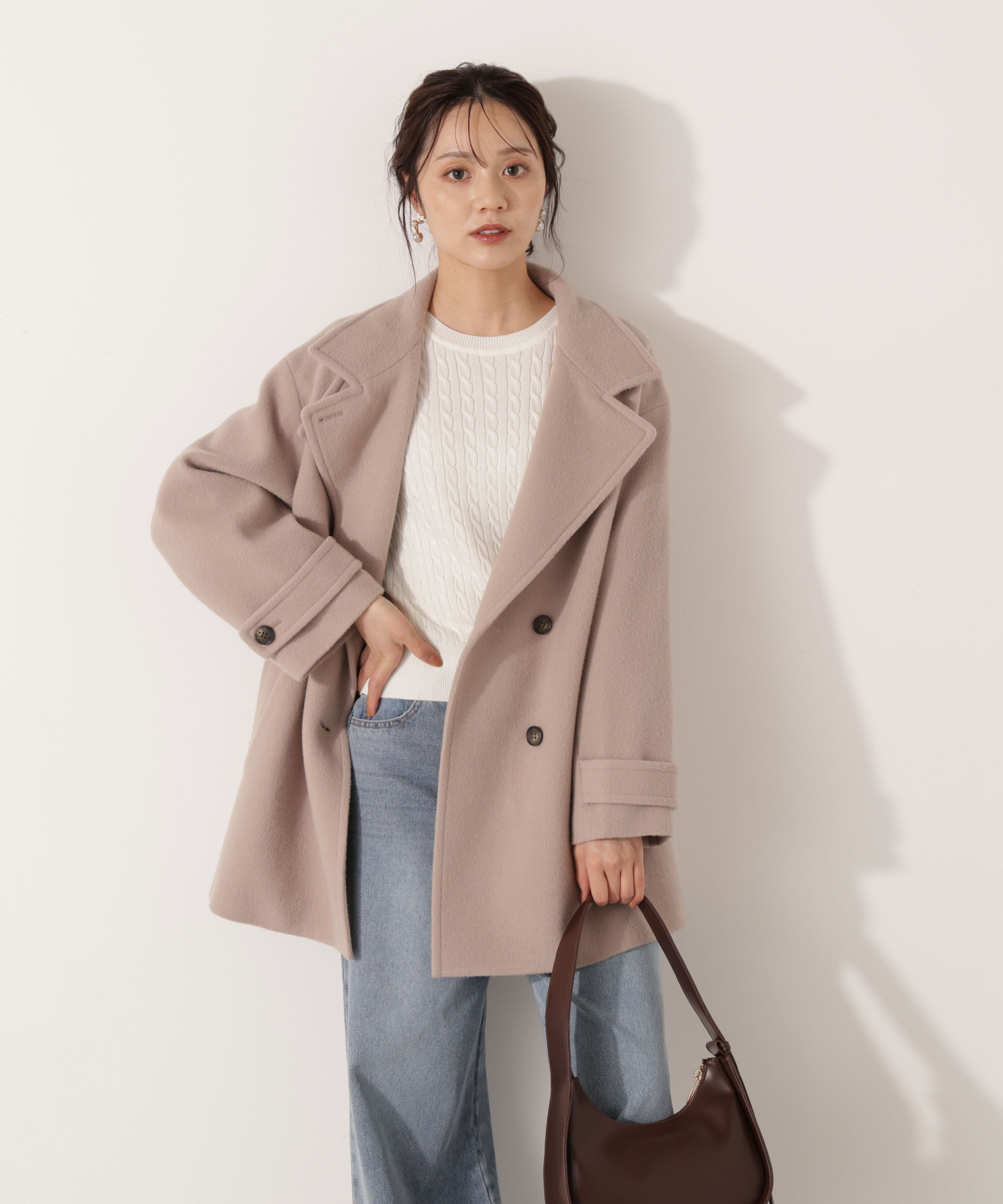 PROPORTION BODY DRESSING「＜ハンドウォッシャブル＞袖釦ミニケーブルニット」|ニット・セーター|