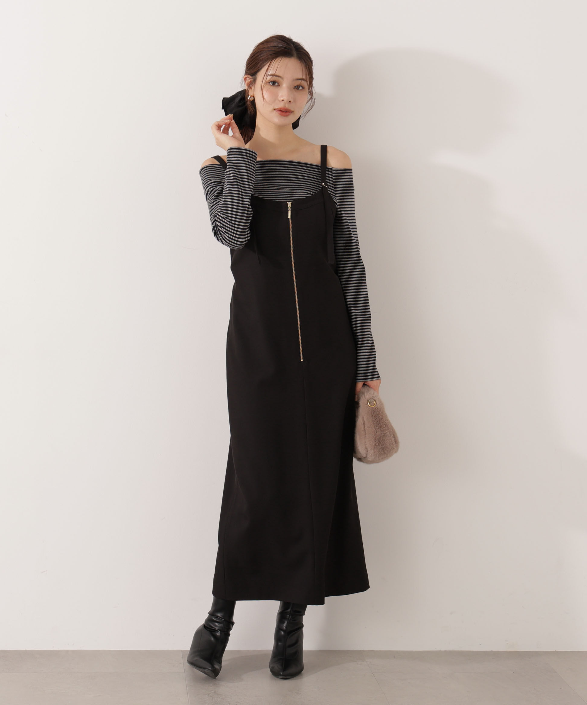 PROPORTION BODY DRESSING「フロントファスナーナロージャンスカ」|ワンピース|