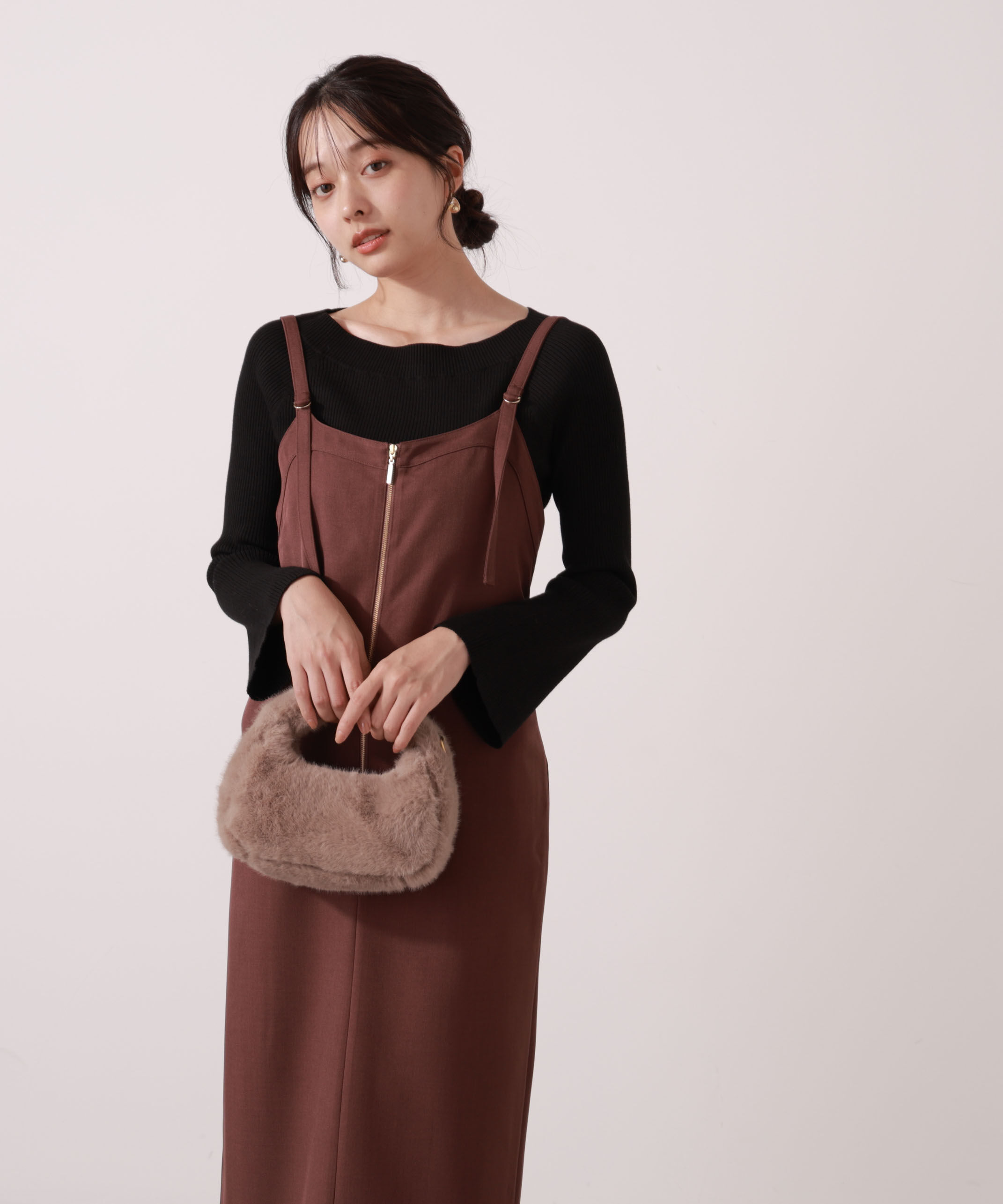 PROPORTION BODY DRESSING「フロントファスナーナロージャンスカ」|ワンピース|