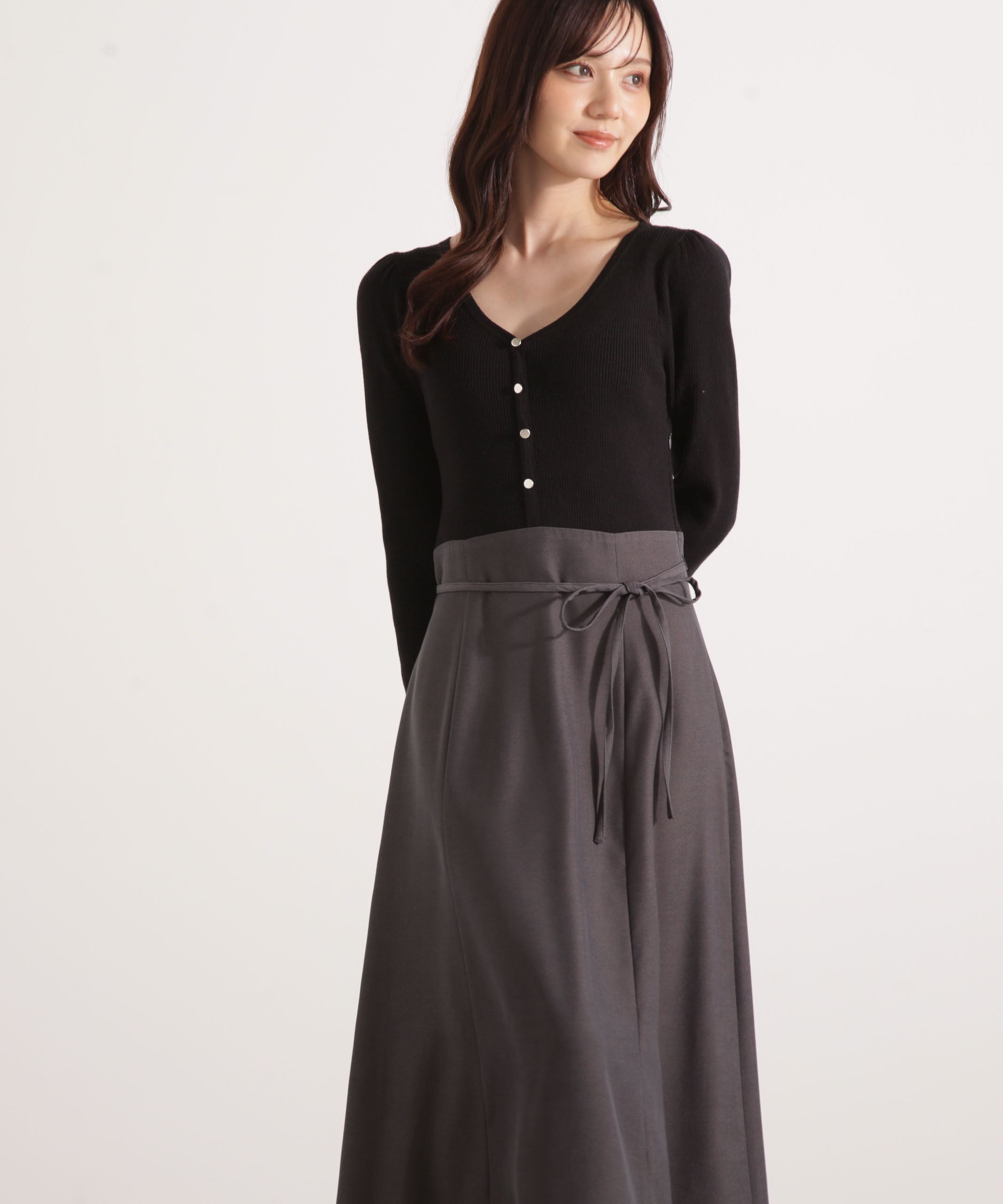 PROPORTION BODY DRESSING「ニットドッキングレディーワンピース 25AW」|ワンピース|