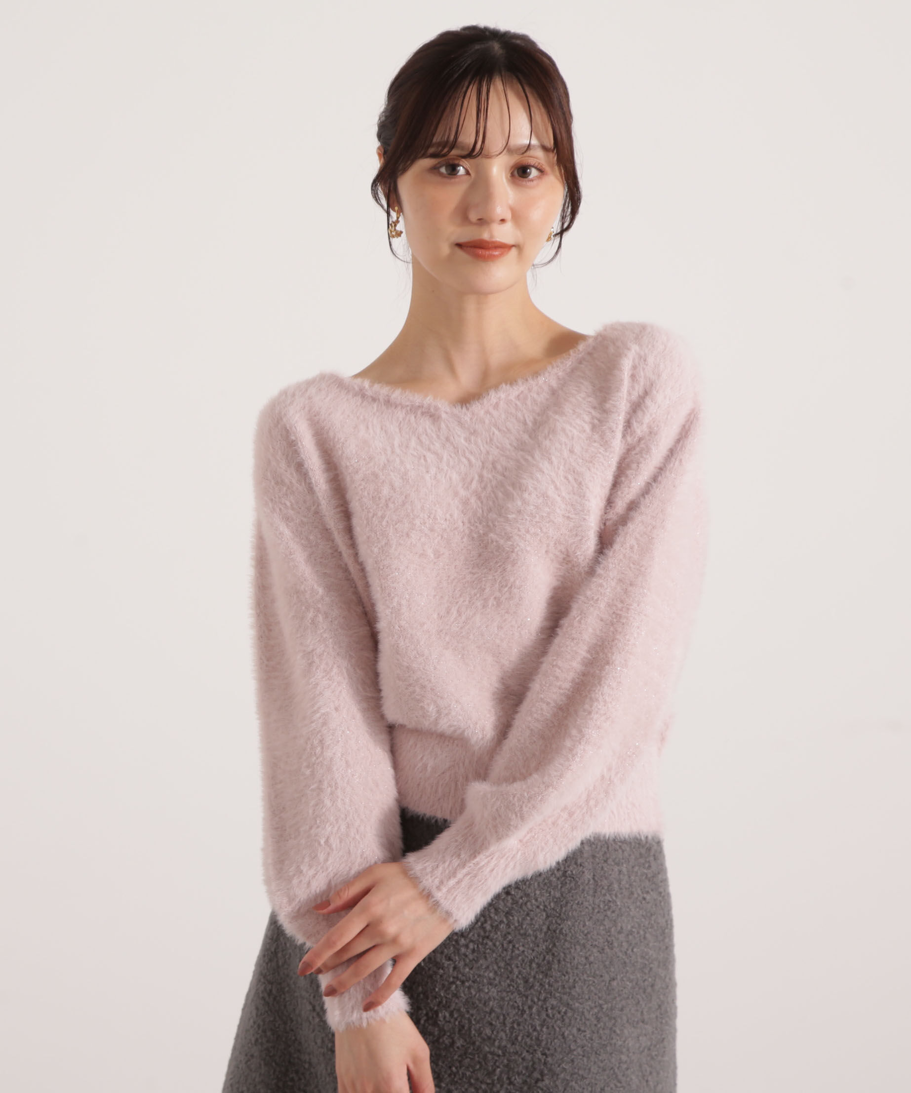 PROPORTION BODY DRESSING「ミニシャギーハートネックニット 25AW」|ニット・セーター|