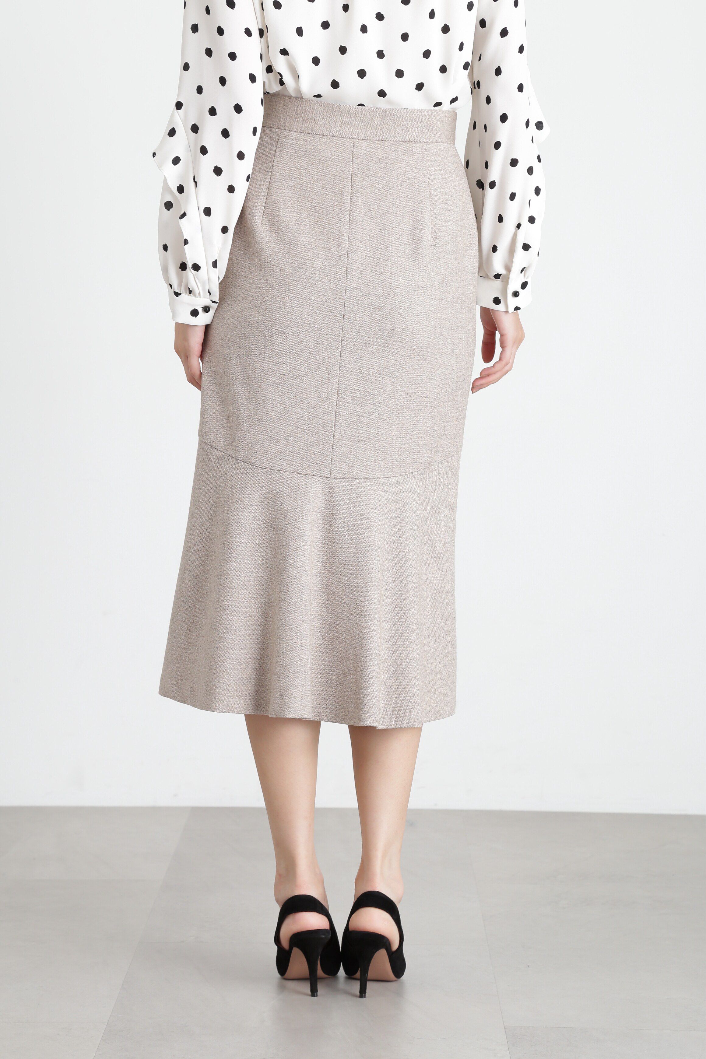  「ヘリンボンバックマーメイドスカート」|スカート|