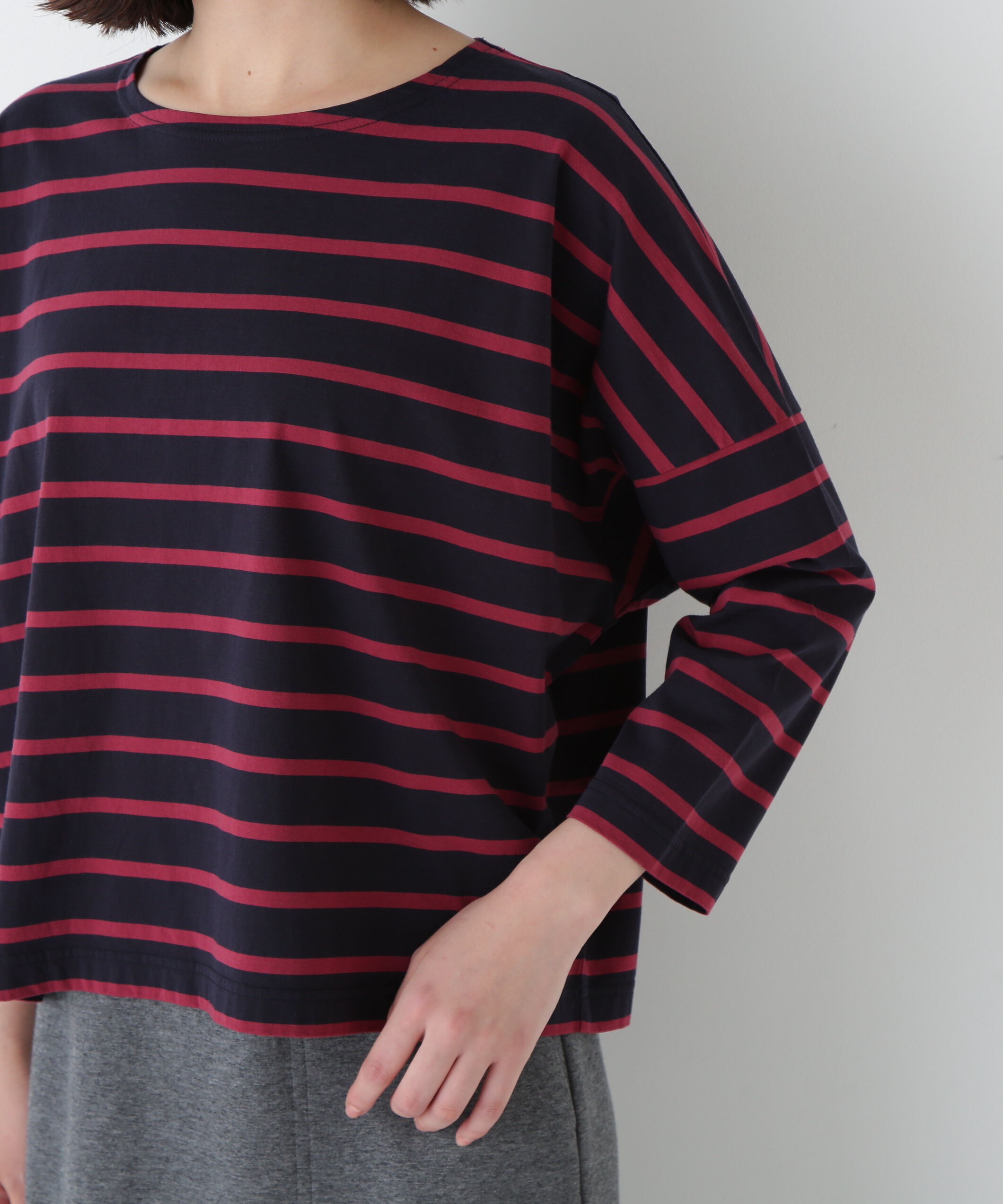  「◆７２／２サイロプレミアムハイゲージボーダー」|Tシャツ・カットソー|