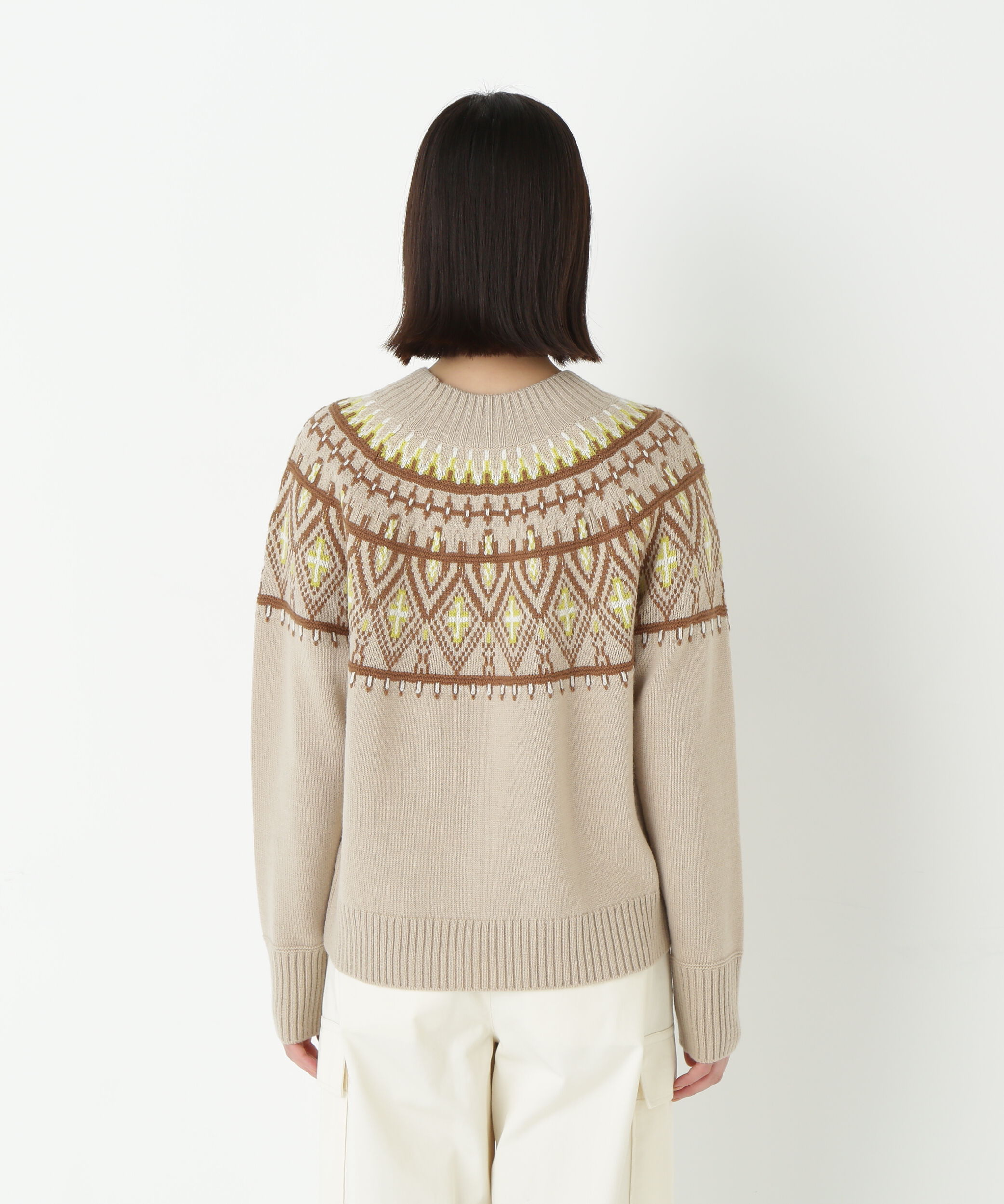  「◆ウールアクリル求心ジャカードプルオーバー」|ニット・セーター|