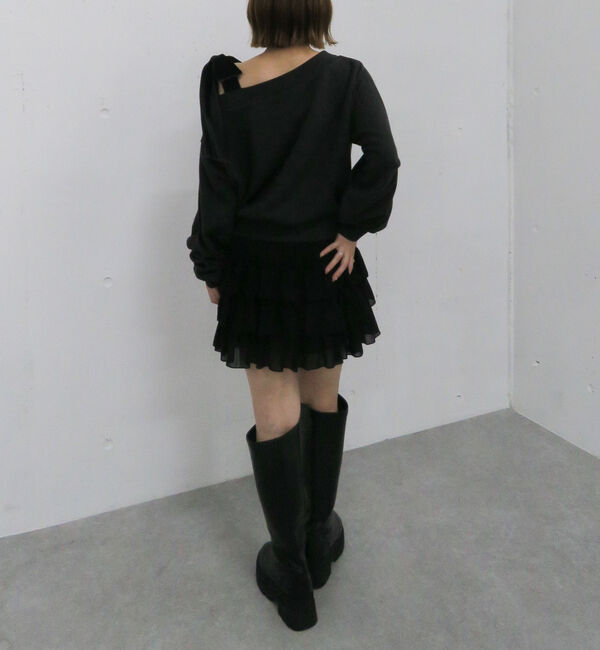 archives「ベロアリボンタックオフショルスウェット」|Tシャツ・カットソー|