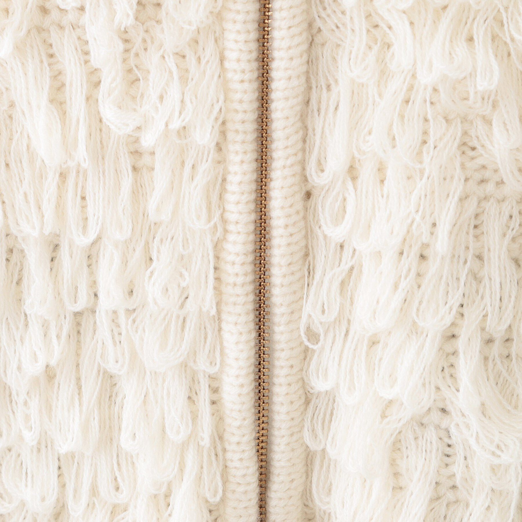 SHOO･LA･RUE「ループヤーンがアクセント ニットZIPベスト」|ベスト・ジレ|