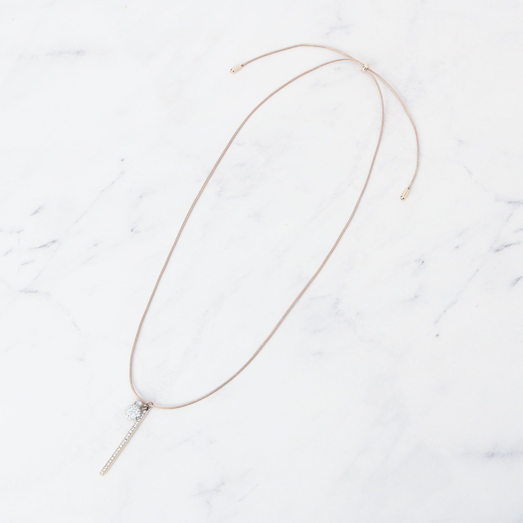 SHOO･LA･RUE「パヴェバーひもネックレス」|ネックレス|