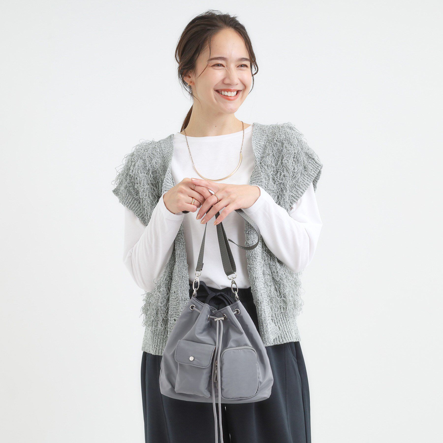 SHOO･LA･RUE「【撥水】2WAY巾着ショルダーバッグ」|ショルダー・メッセンジャー|