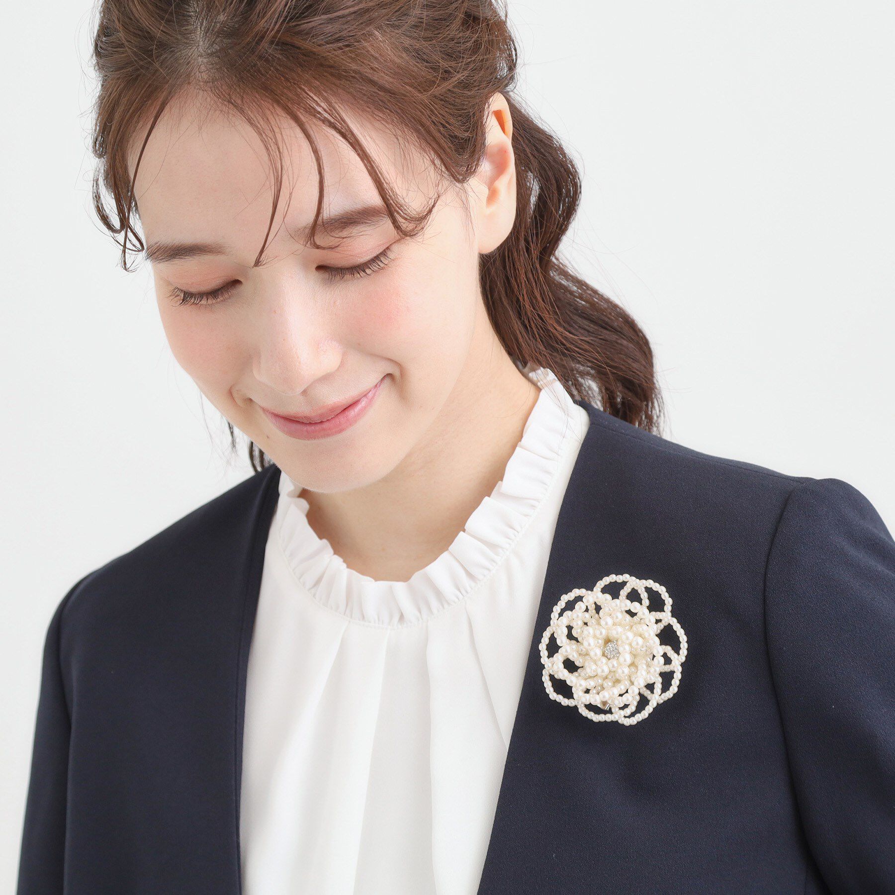 SHOO･LA･RUE「【セレモニー】パール調コサージュ」|ブローチ・コサージュ|