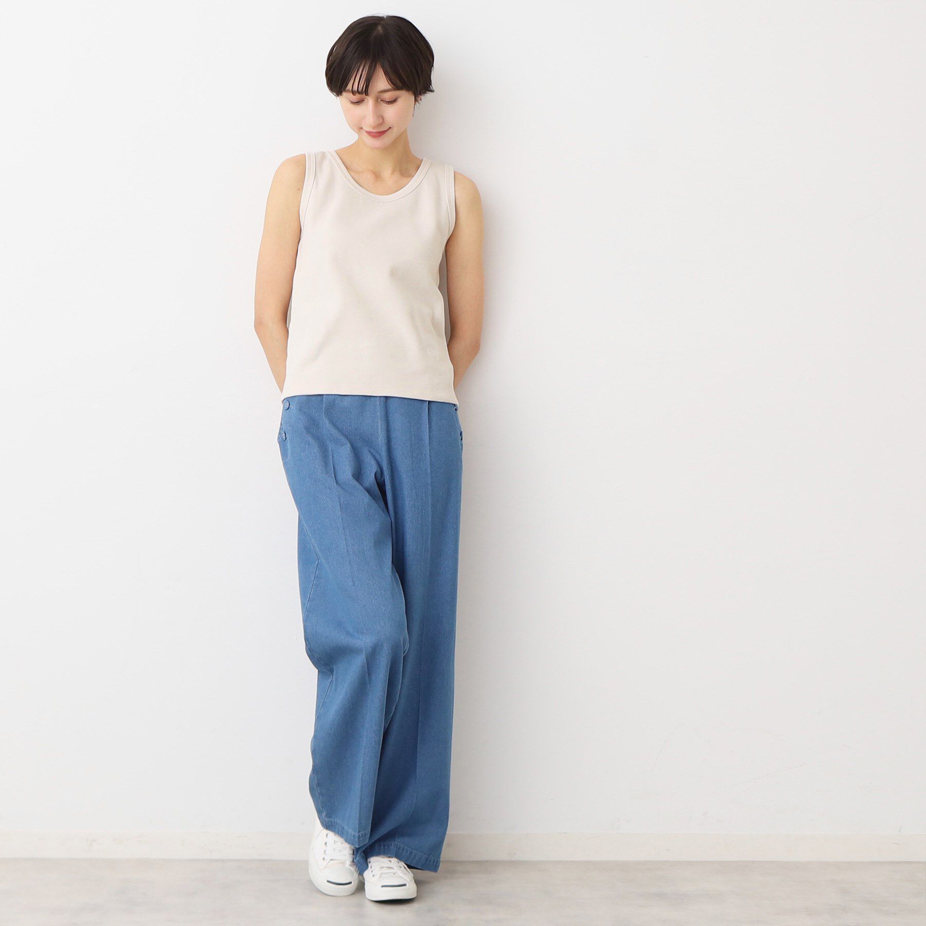 Dessin「【洗える】リブタンクトップ（S～L）」|キャミソール|