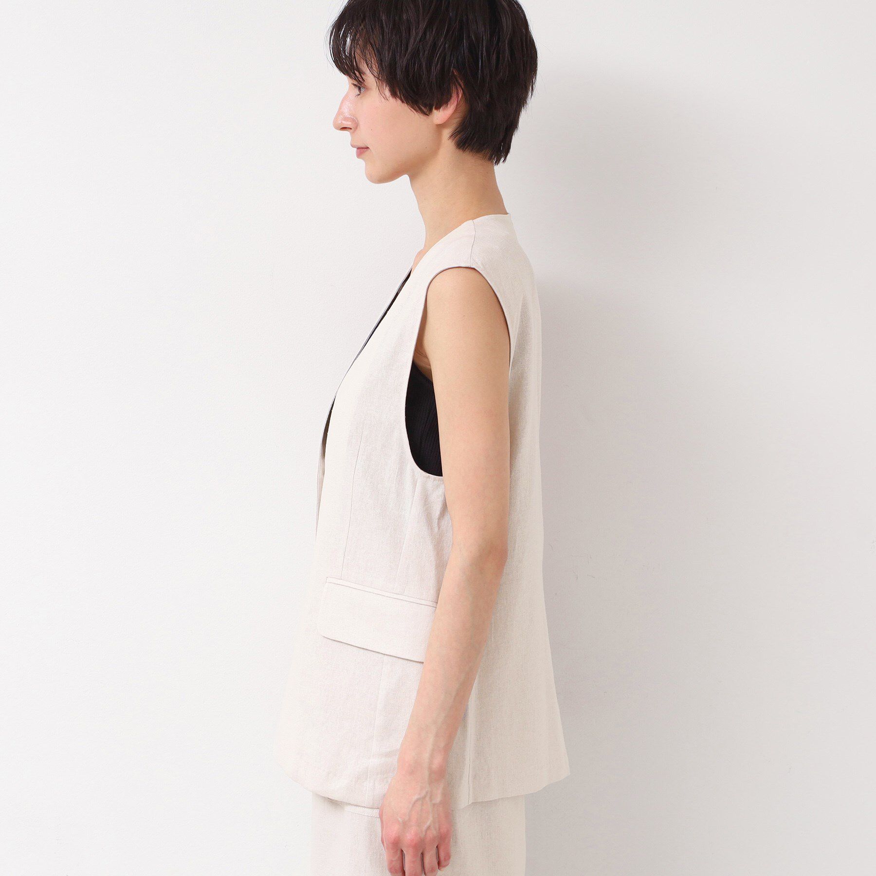 Dessin「【セットアップ可能・洗える】ボタン付きジレ」|ベスト・ジレ|