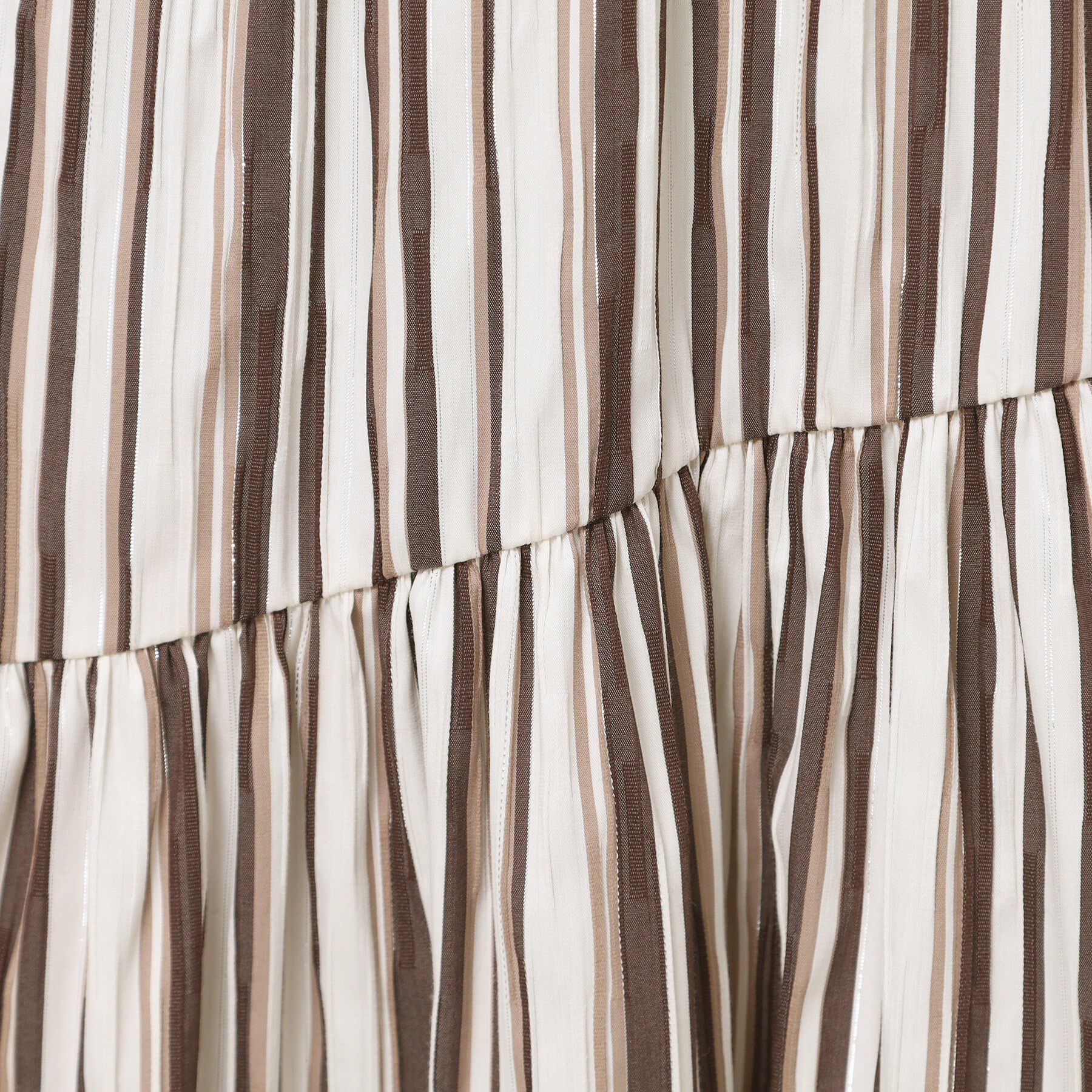 Dessin「◆【ウエストゴム・洗える】ストライプ柄切り替えスカート」|スカート|