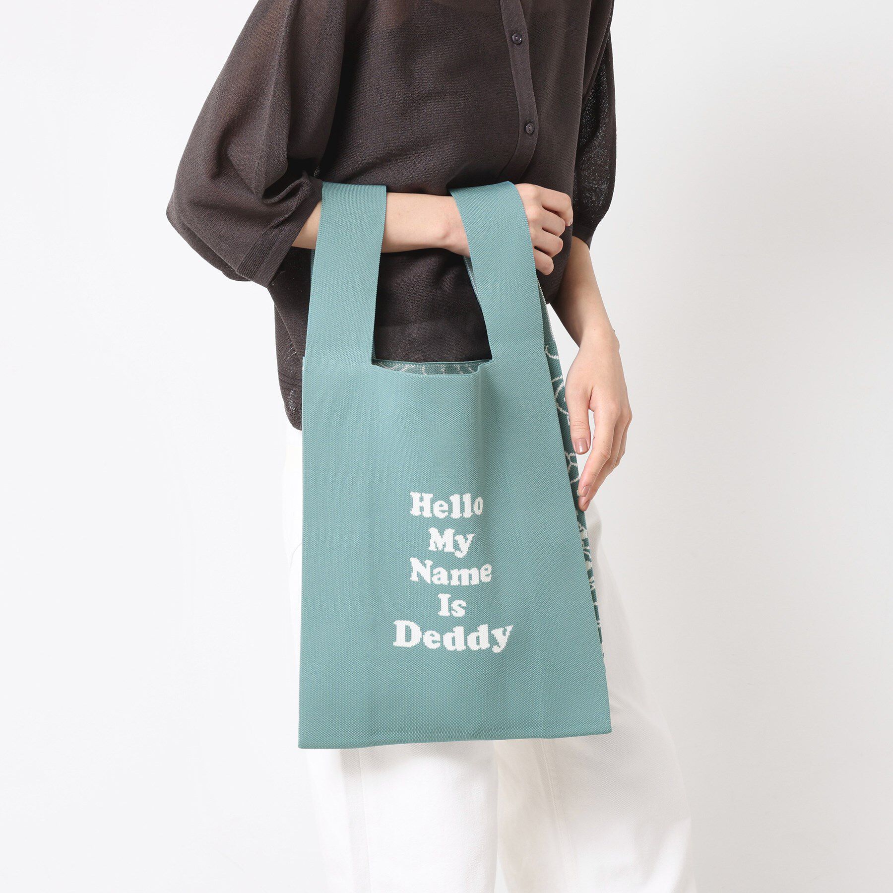 Dessin「【マシンウォッシャブル・A4収納可】Deddy ジャガードニットバッグ」|トートバッグ|