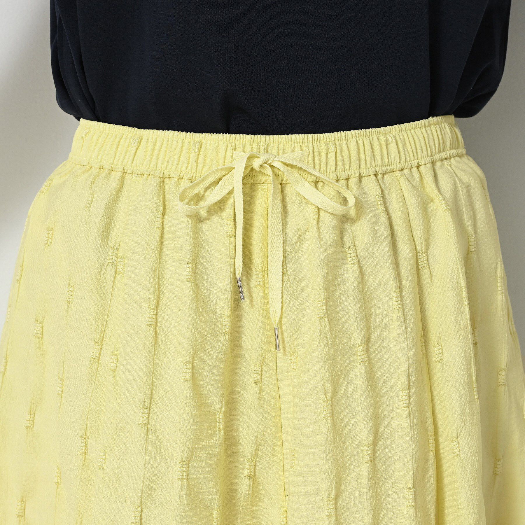 Dessin「【ウエストゴム・洗える】ジャガードフレアースカート」|スカート|