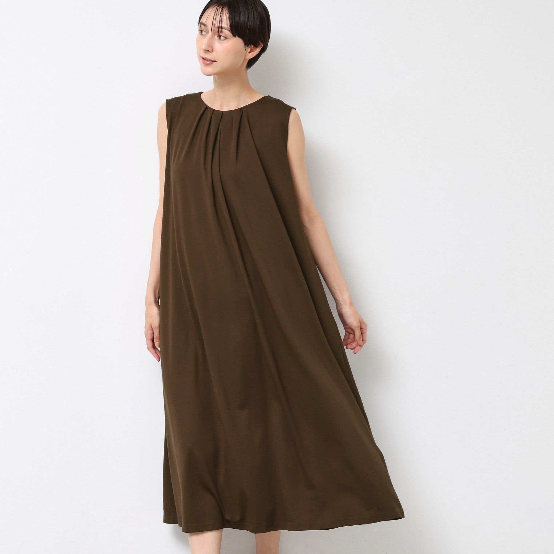 Dessin「【接触冷感】スムースポンチワンピース」|ワンピース|