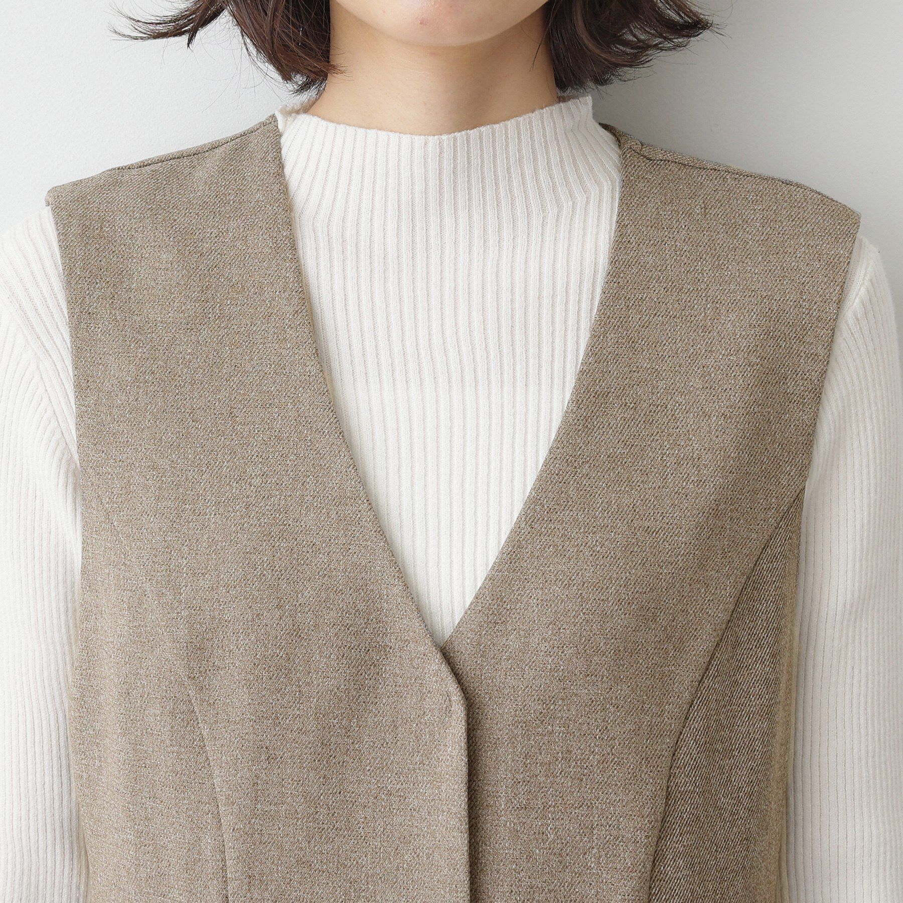 Dessin「【2点セット/ウエストゴム/洗える】ツイストクロスセットアップ」|スーツ|