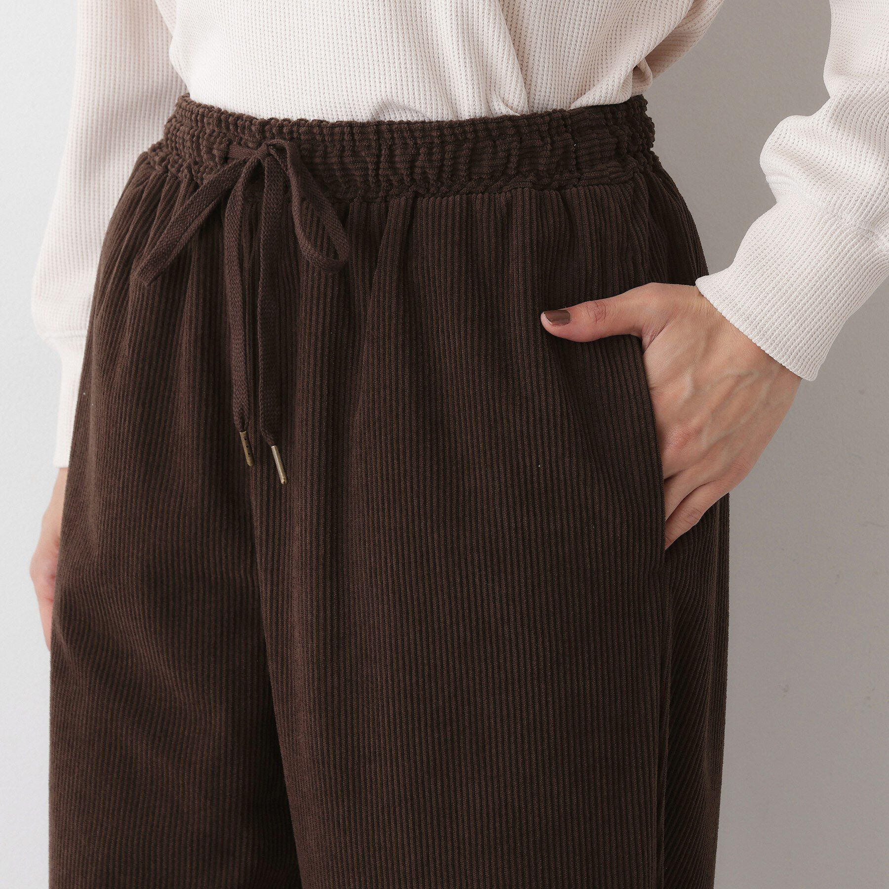 Dessin「【ウエストゴム・洗える】ソフトコーデュロイイージーパンツ」|その他|