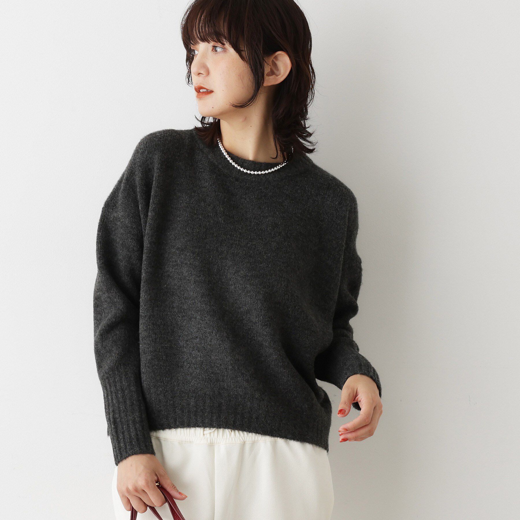 Dessin「【洗える】クルーネックワイドニット」|ニット・セーター|