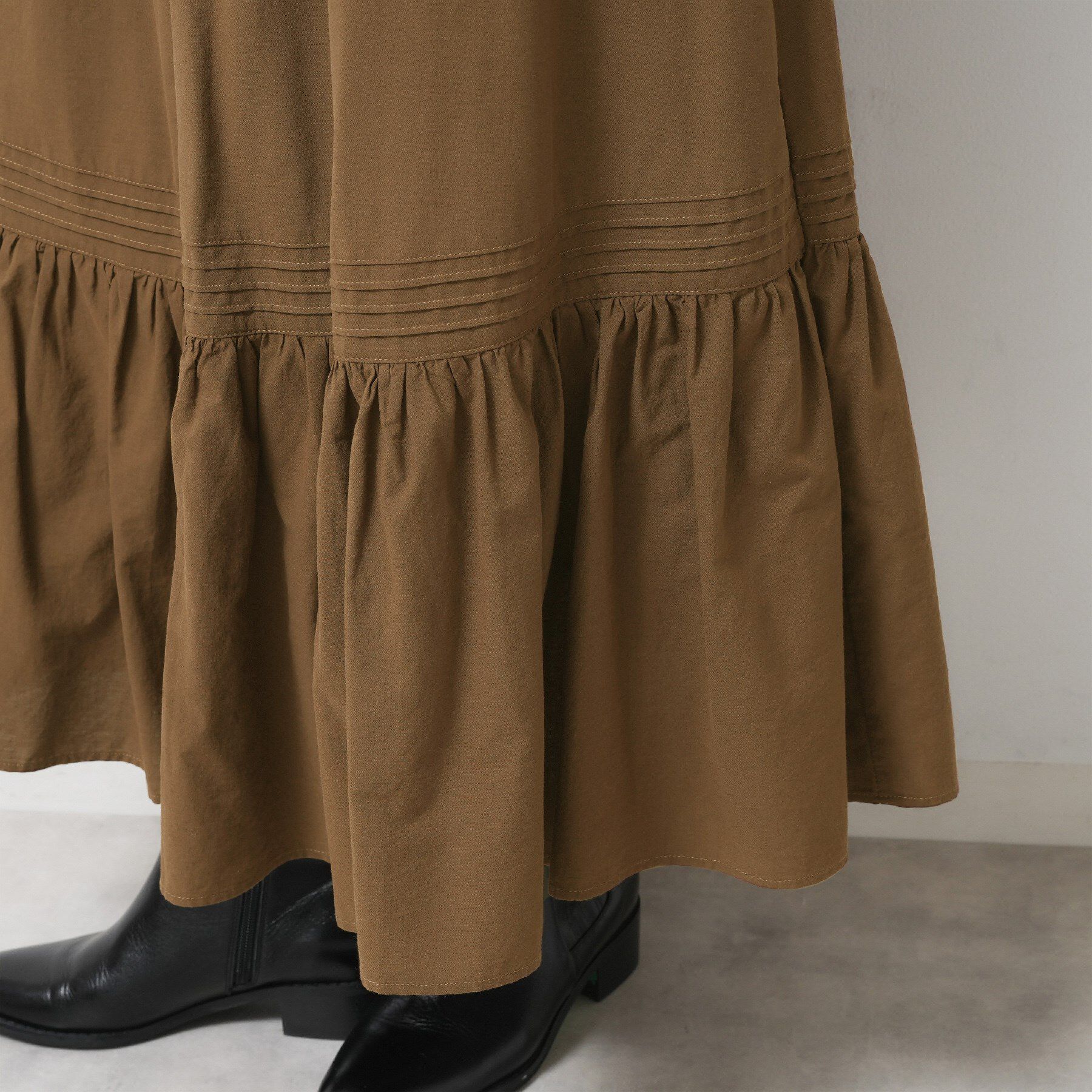 Dessin「【ウエストゴム/洗える】コットンフレアスカート」|スカート|