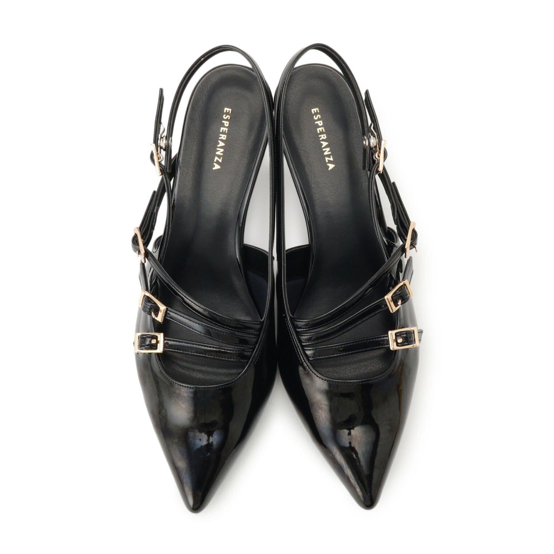 ESPERANZA「バックストラップミドルヒールパンプス」|パンプス|