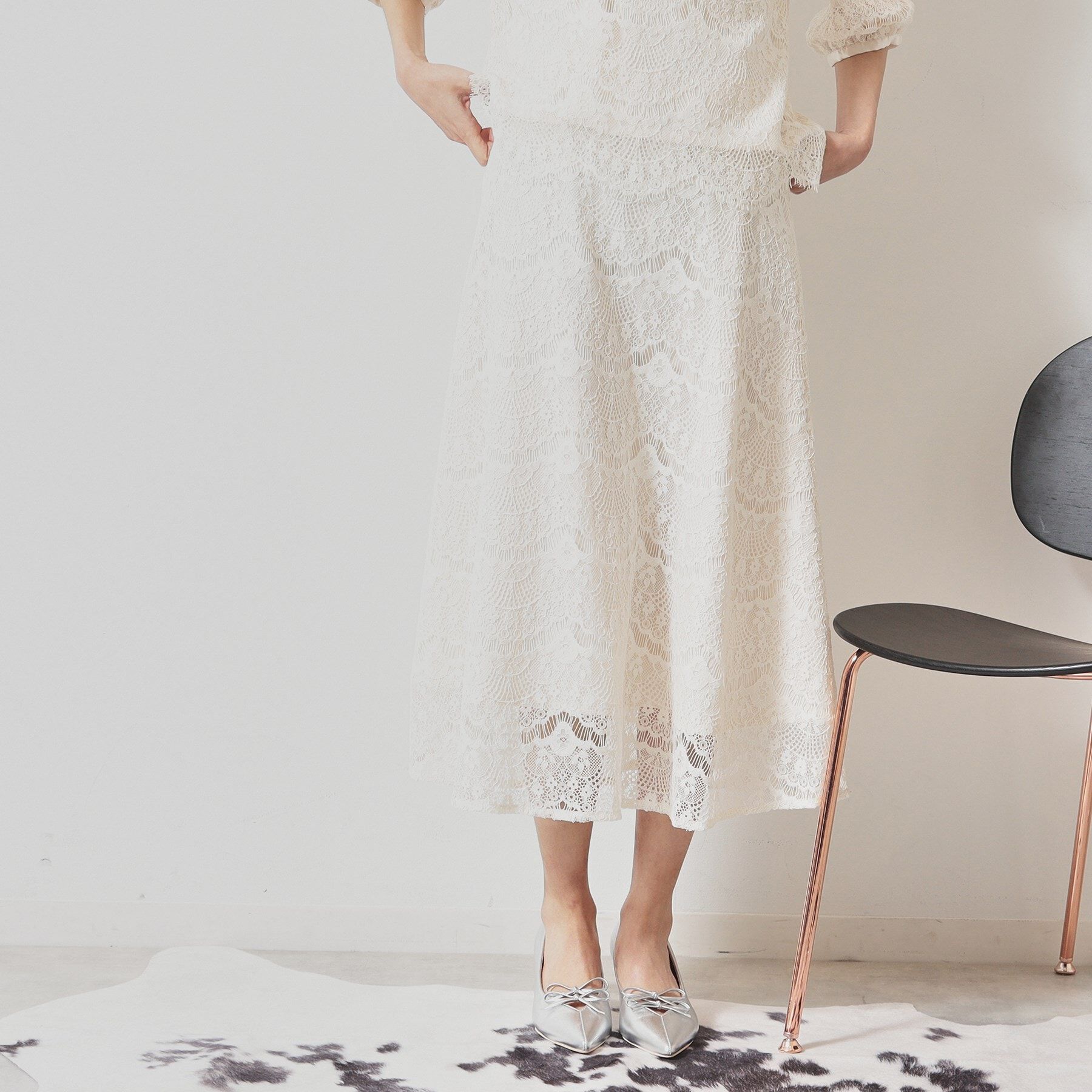 SunaUna「【セットアップ可／S～L】ふんわりフレアスカート」|スカート|