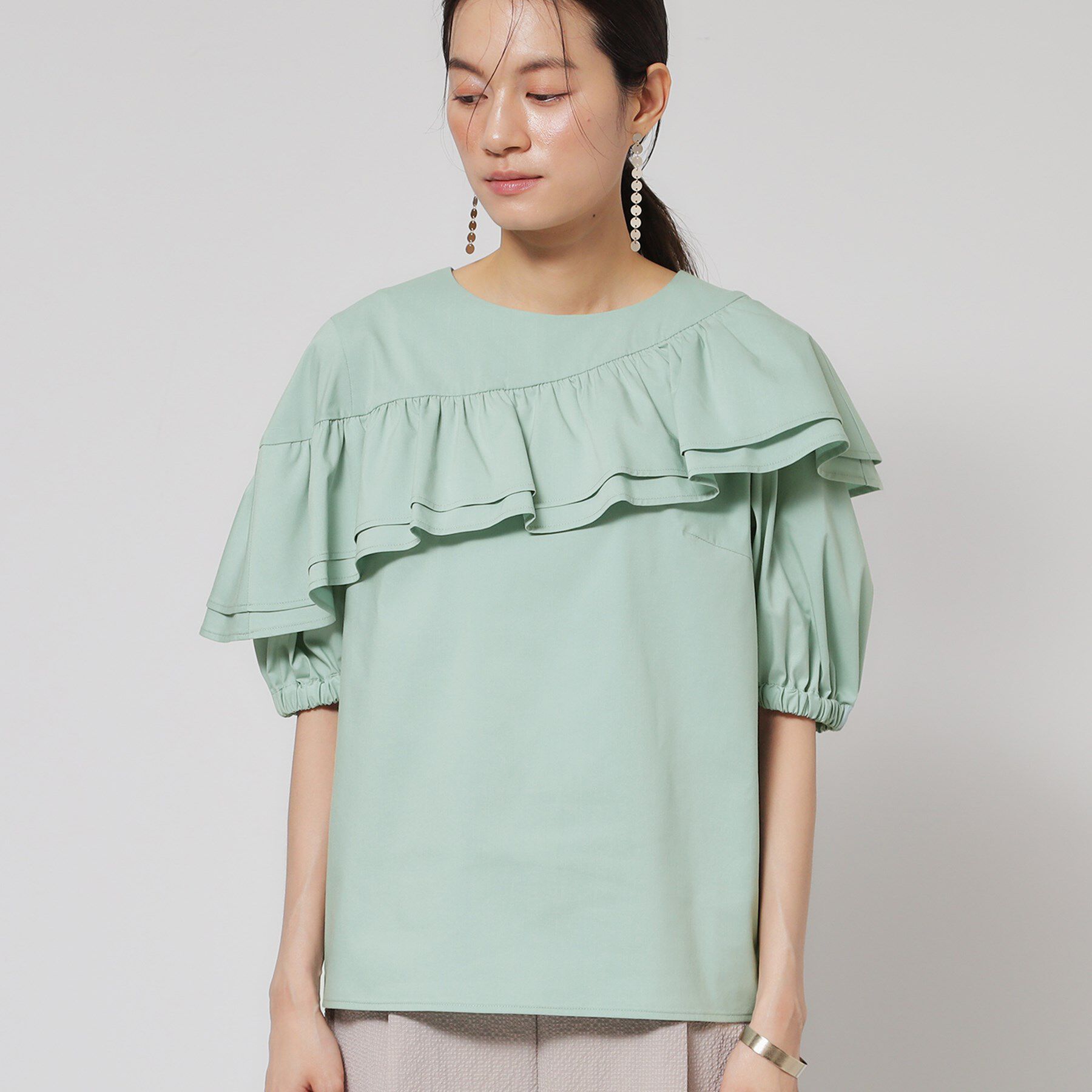 SunaUna「【今年はこれで決まり！／アシメフリル】ブラウス」|シャツ・ブラウス|