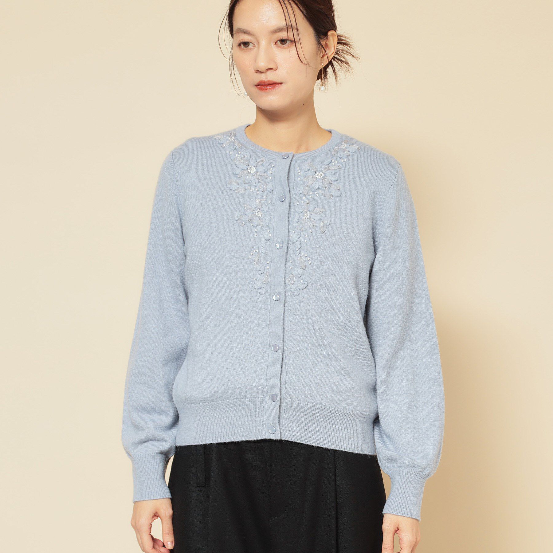 SunaUna「【刺繍】クラフトカーディガン」|カーディガン|