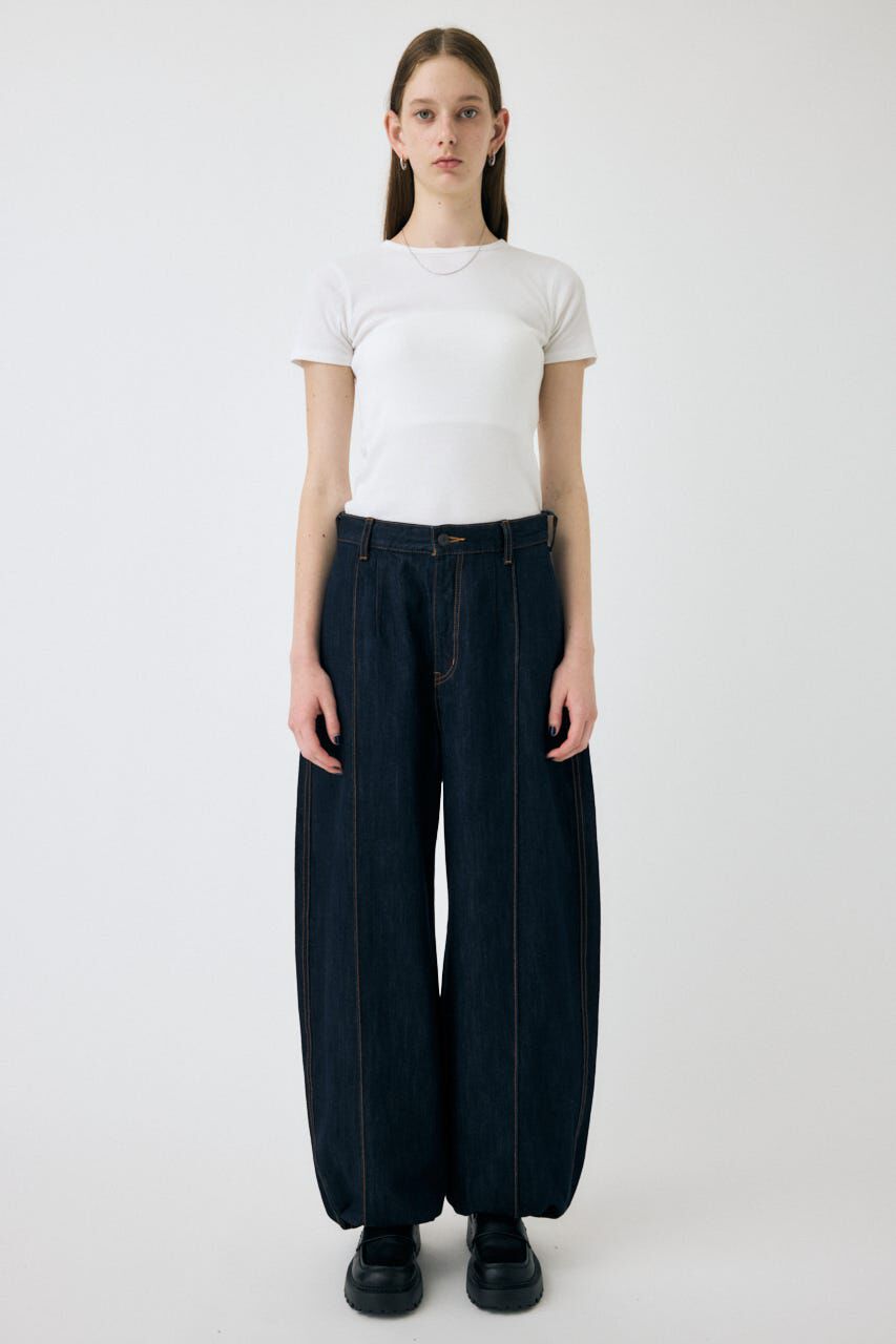 MOUSSY「PIN TUCK COCOON STRAIGHT」|デニム|