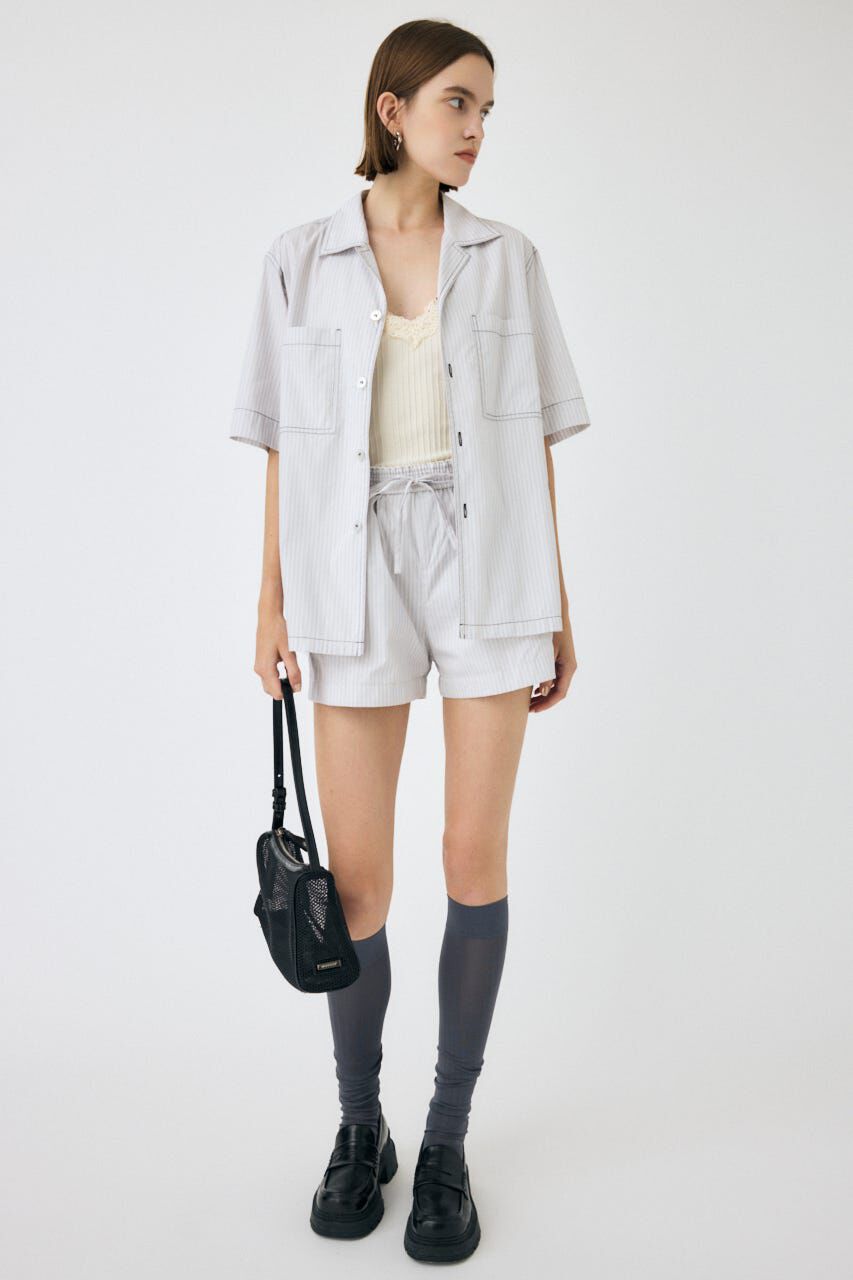 MOUSSY「OPEN COLLAR シャツ」|シャツ・ブラウス|