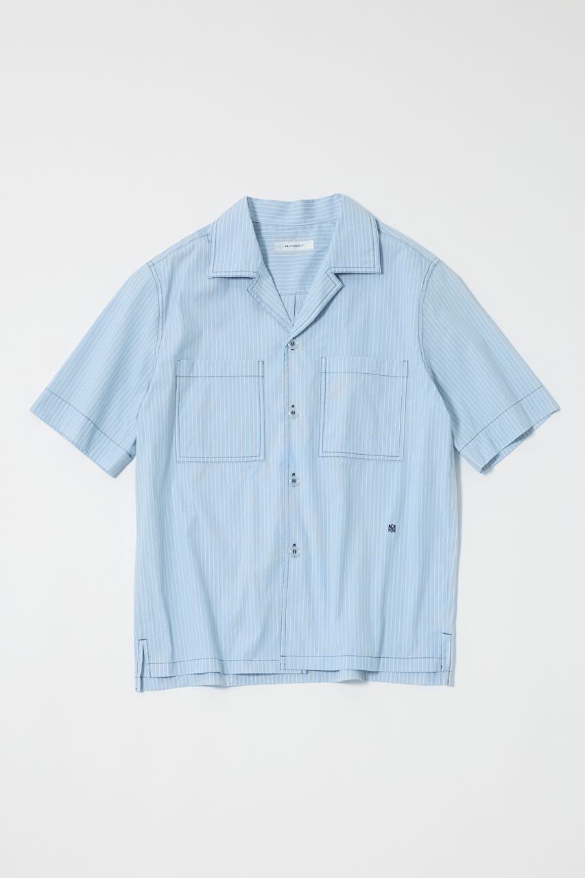 MOUSSY「OPEN COLLAR シャツ」|シャツ・ブラウス|