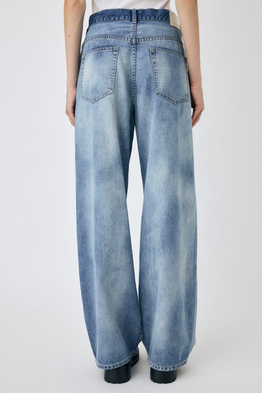 MOUSSY「TUCKED WAIST LOOSE ストレートデニム」|デニム|