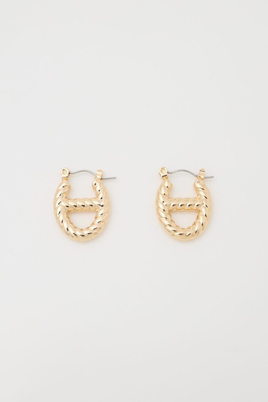 MOUSSY「OVAL ROPE HOOP イヤリング」|ピアス|GLD