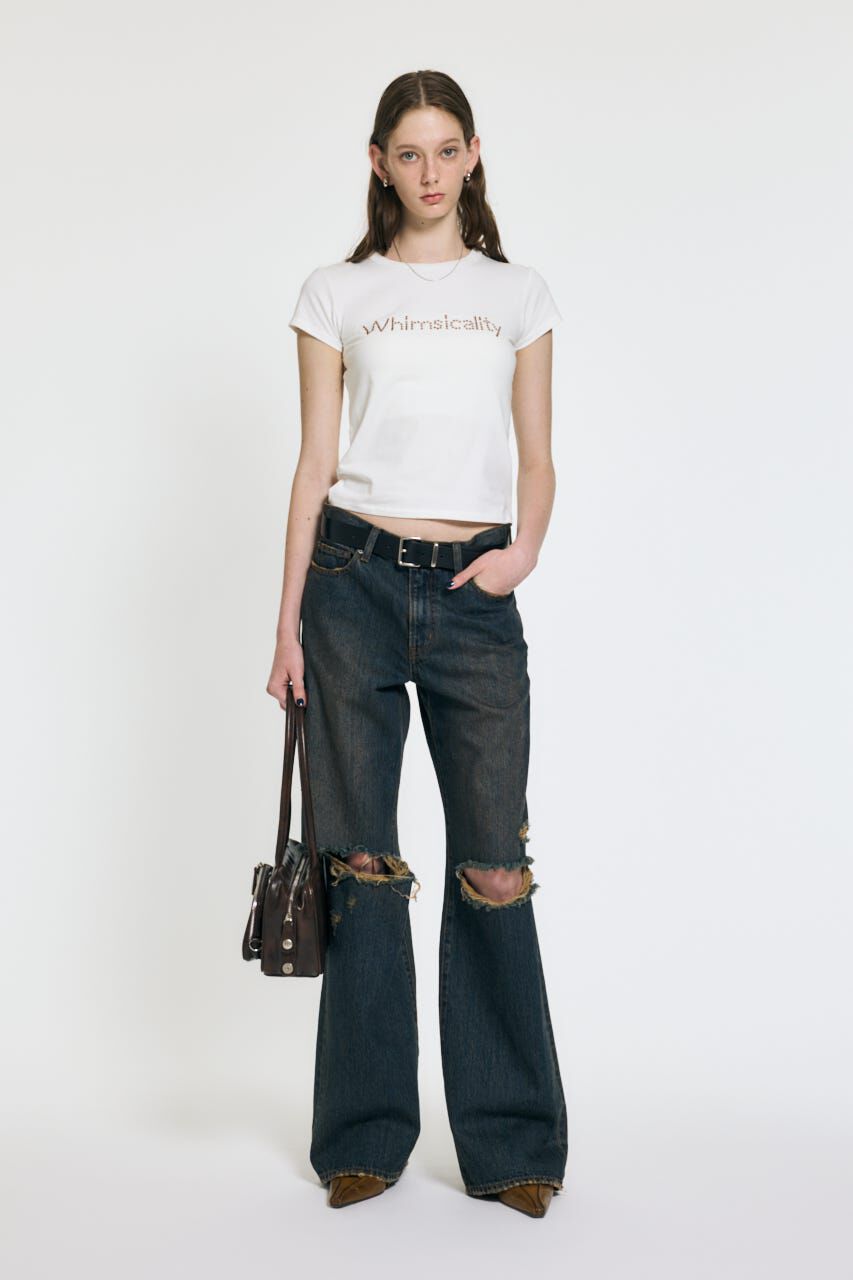 MOUSSY「STUDS LOGO TEE」|Tシャツ・カットソー|