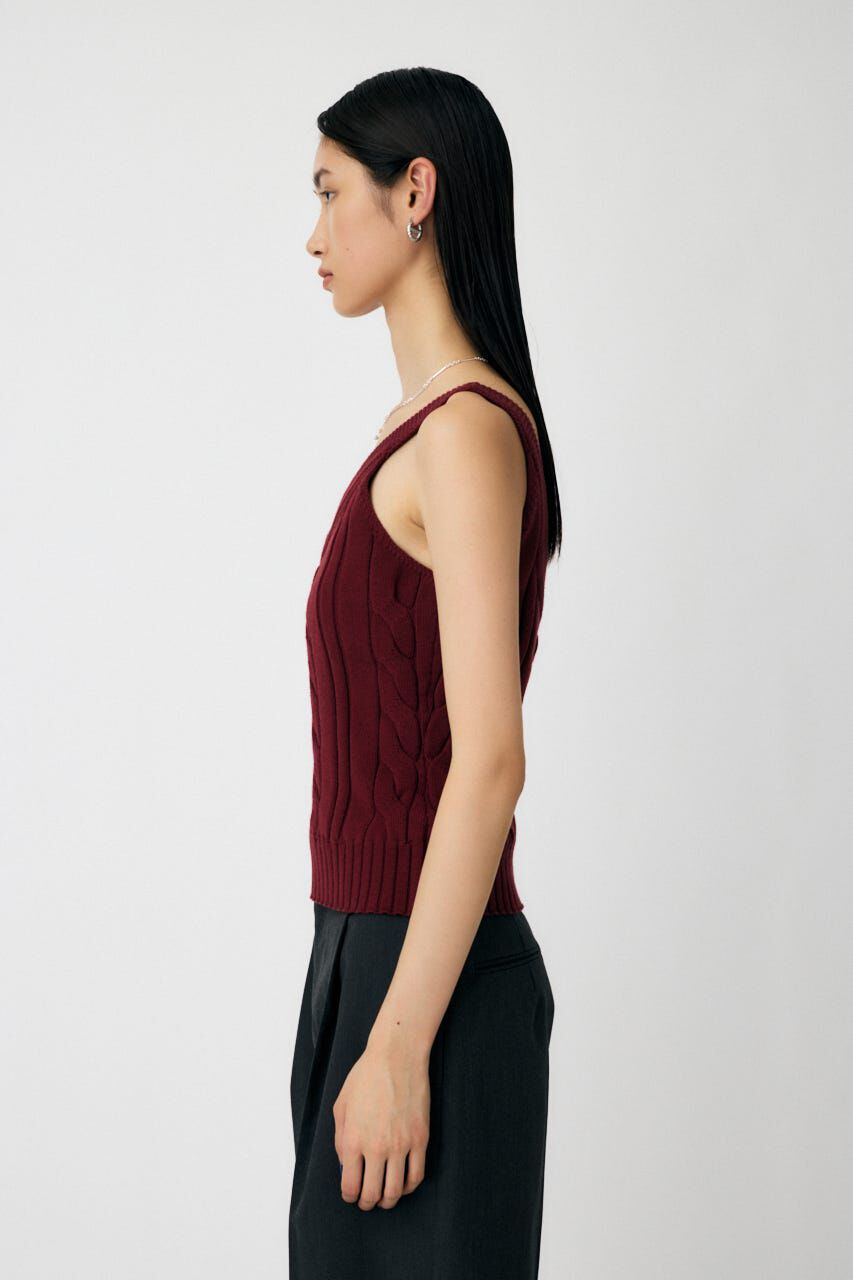 MOUSSY「CABLE KNIT キャミソール」|キャミソール|