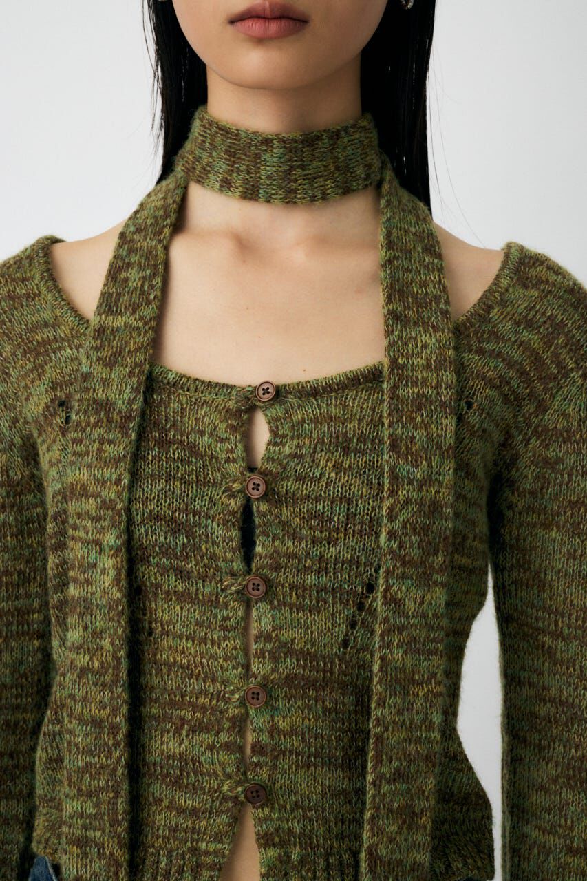 MOUSSY「MIX YARN KNIT トップス」|ニット・セーター|