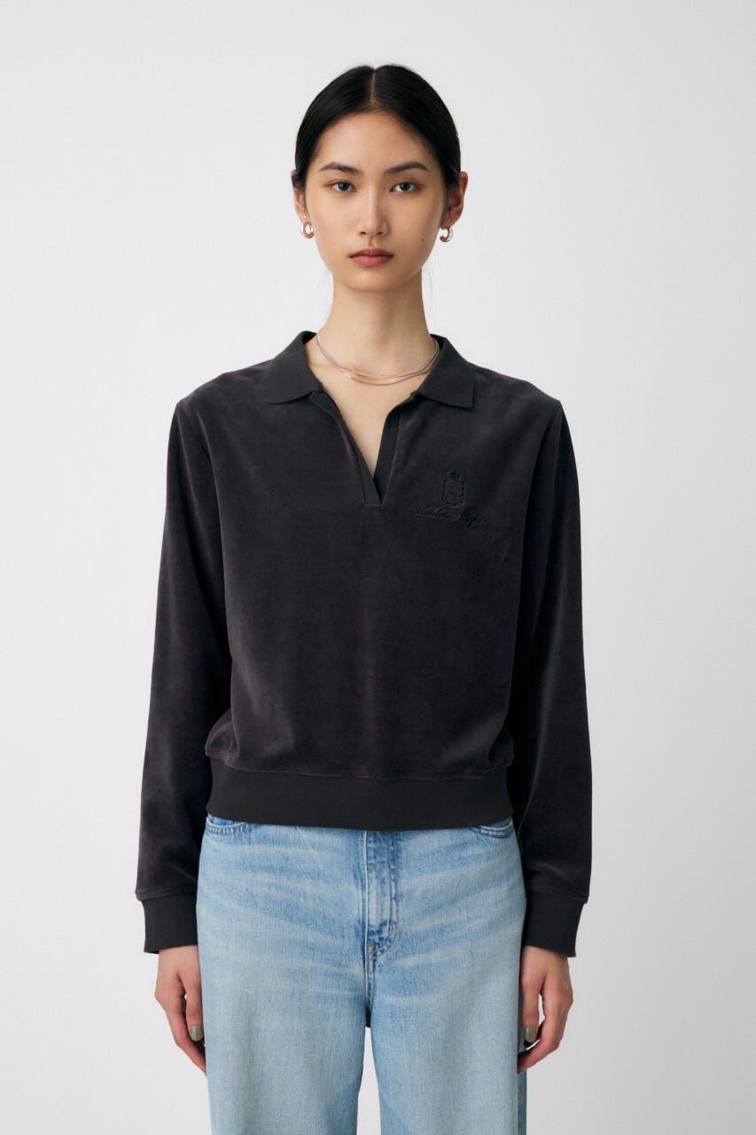 MOUSSY「VELOUR POLO ロングスリーブＴシャツ」|Tシャツ・カットソー|