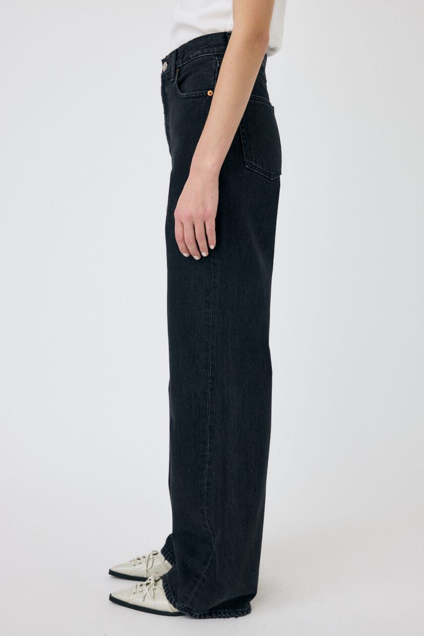 MOUSSY「HIGH WAIST BLACK STRAIGHT」|デニム|