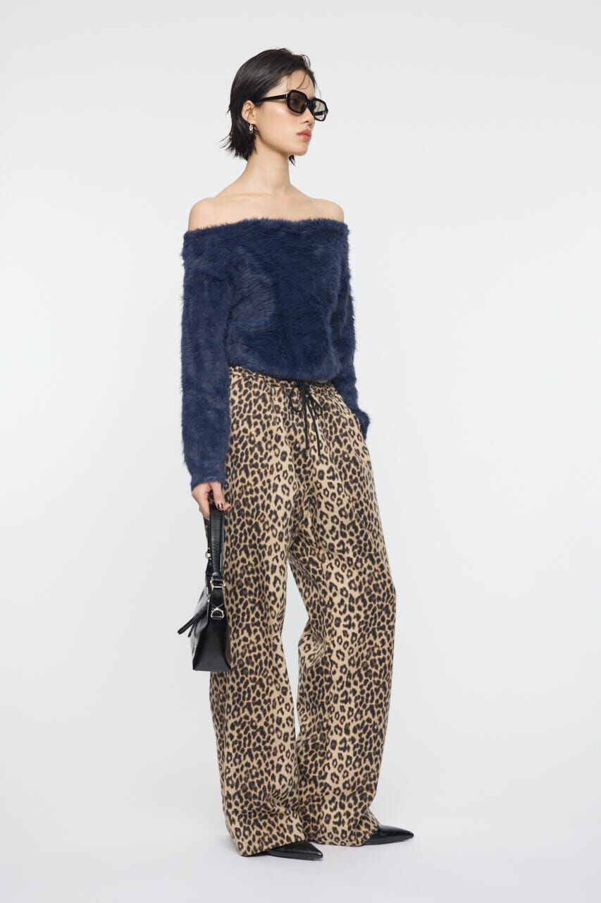 MOUSSY「FAUX FUR KNIT CROP トップス」|ニット・セーター|