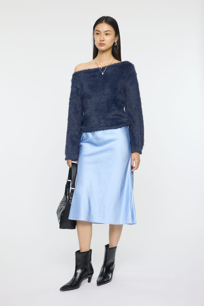 MOUSSY「FAUX FUR KNIT CROP トップス」|ニット・セーター|