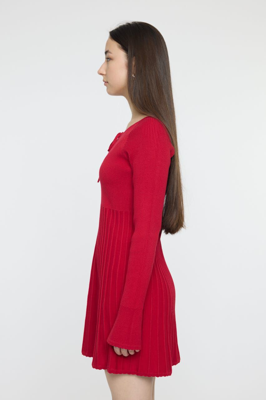 MOUSSY「PICO RIBBON MINI ドレス」|ワンピース|