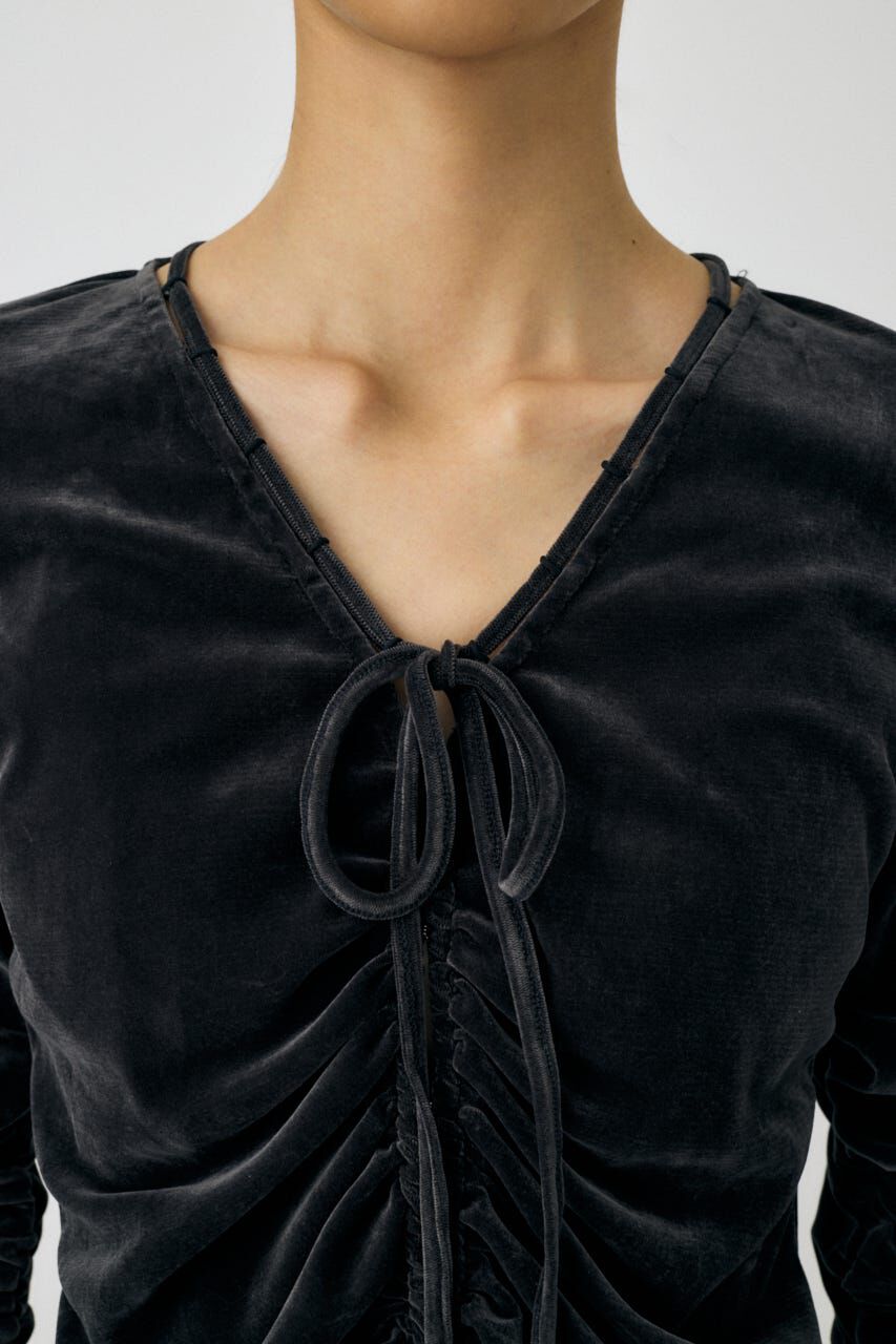 MOUSSY「SHEER VELOUR カーディガン」|Tシャツ・カットソー|