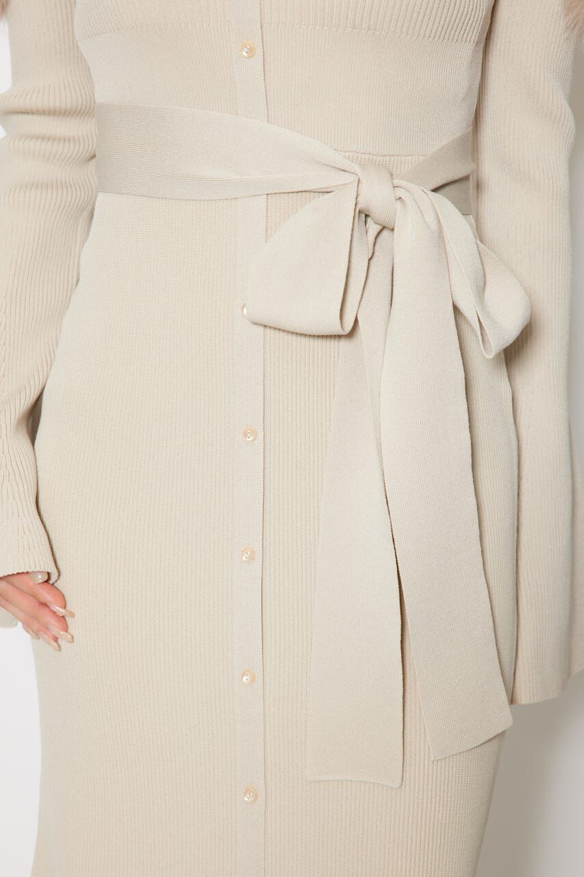 rienda「many wayショルダーフェイクファーニットワンピース」|ワンピース|