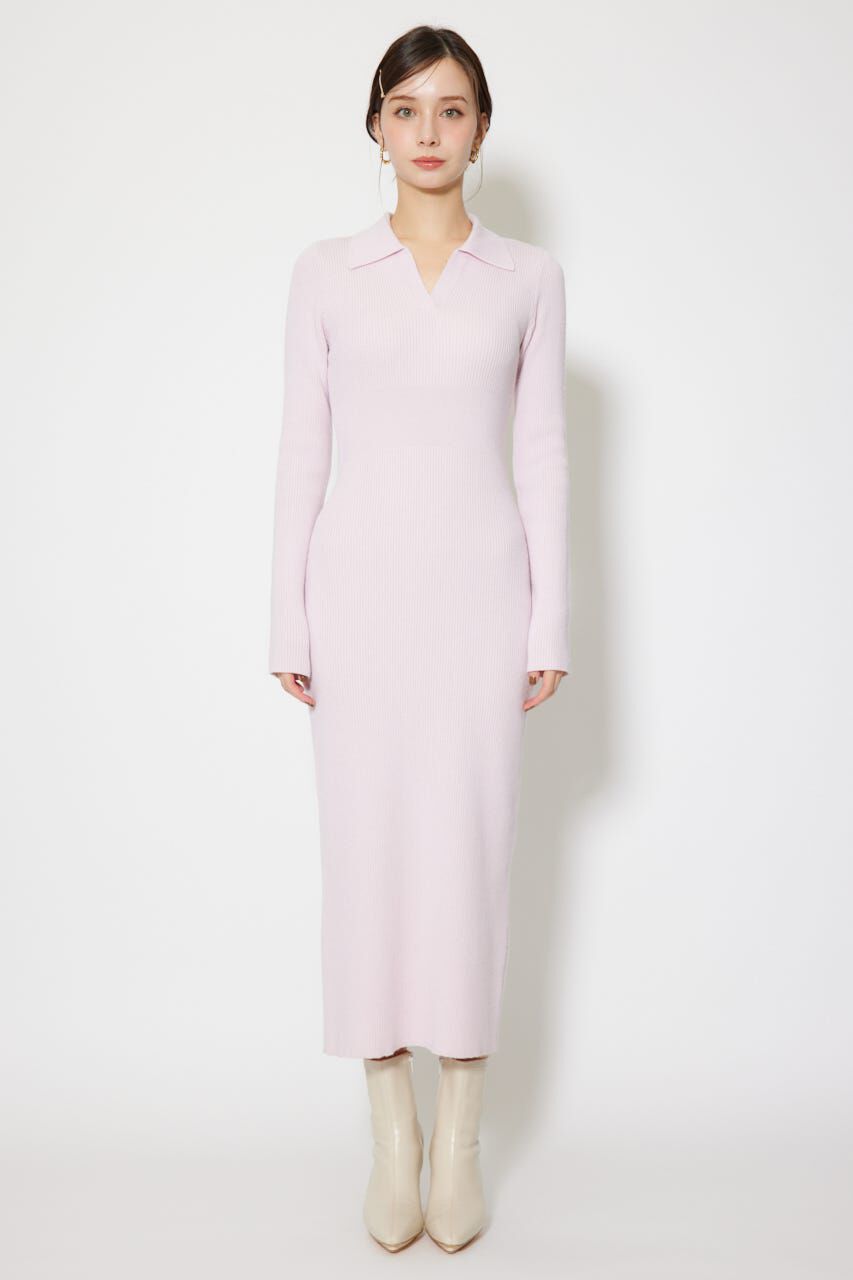 rienda「スキッパーニットワンピース」|ワンピース|