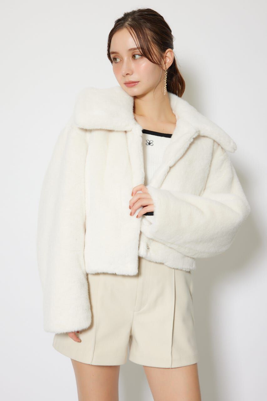 rienda「ショート丈ファージャケット」|その他|